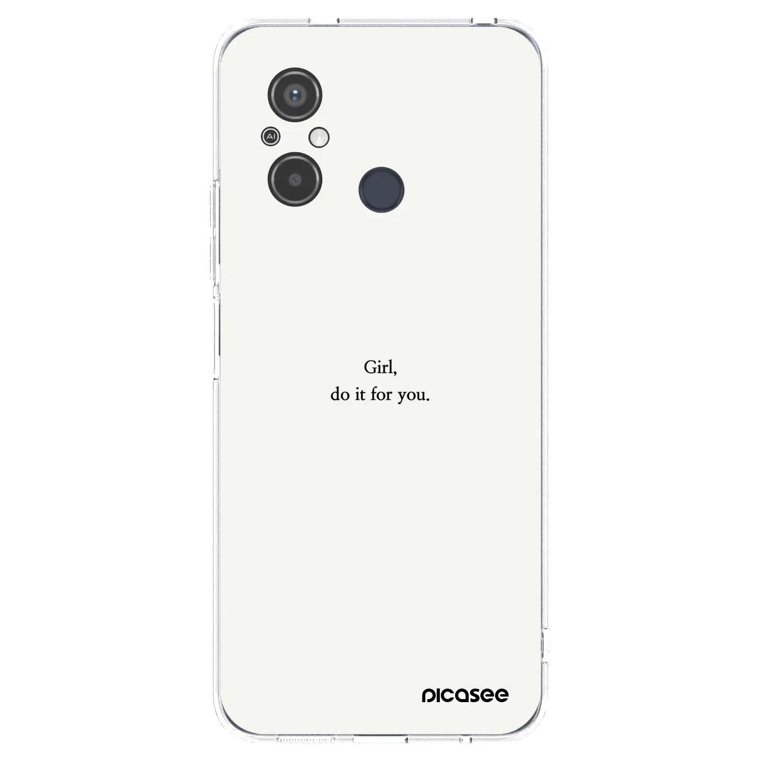 Picasee silikonska prozirna maskica za Xiaomi Redmi 12C - Girl, do it for you