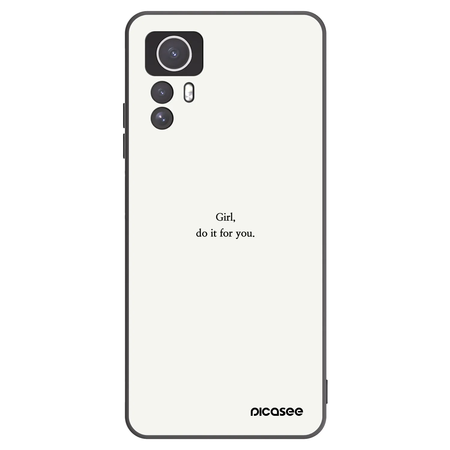 Picasee crna silikonska maskica za Xiaomi Redmi Note 12S - Girl, do it for you