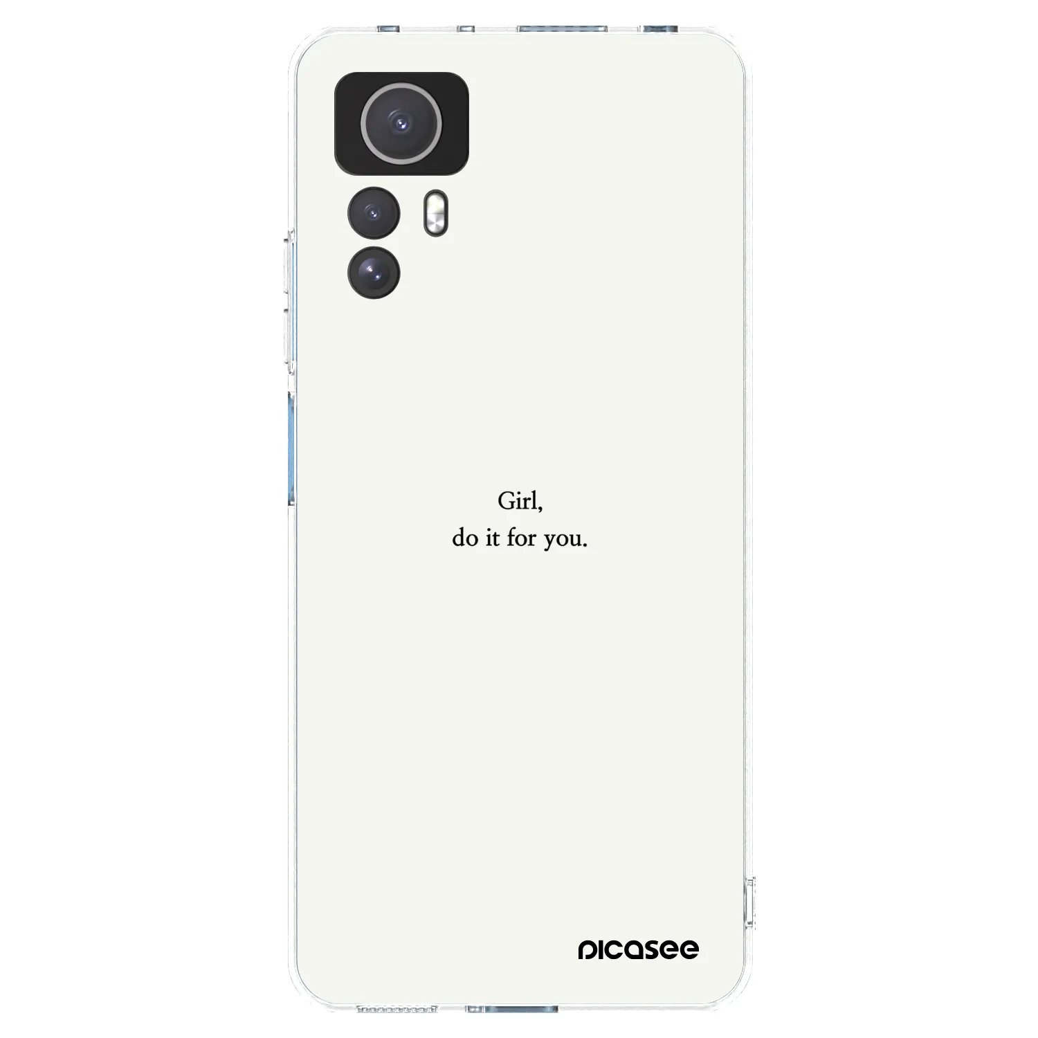 Picasee silikonska prozirna maskica za Xiaomi Redmi Note 12S - Girl, do it for you