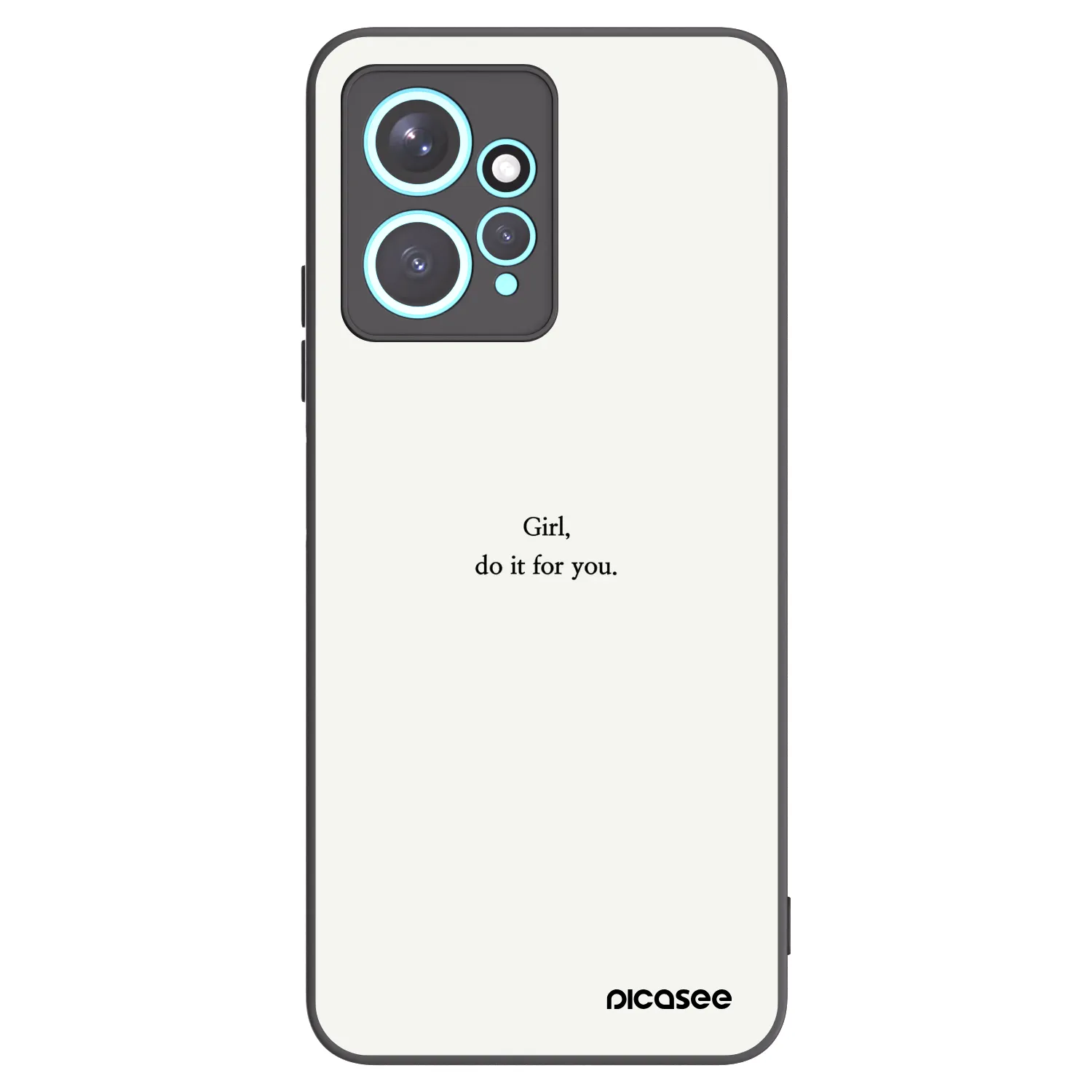 Picasee crna silikonska maskica za Xiaomi Redmi Note 12 4G - Girl, do it for you