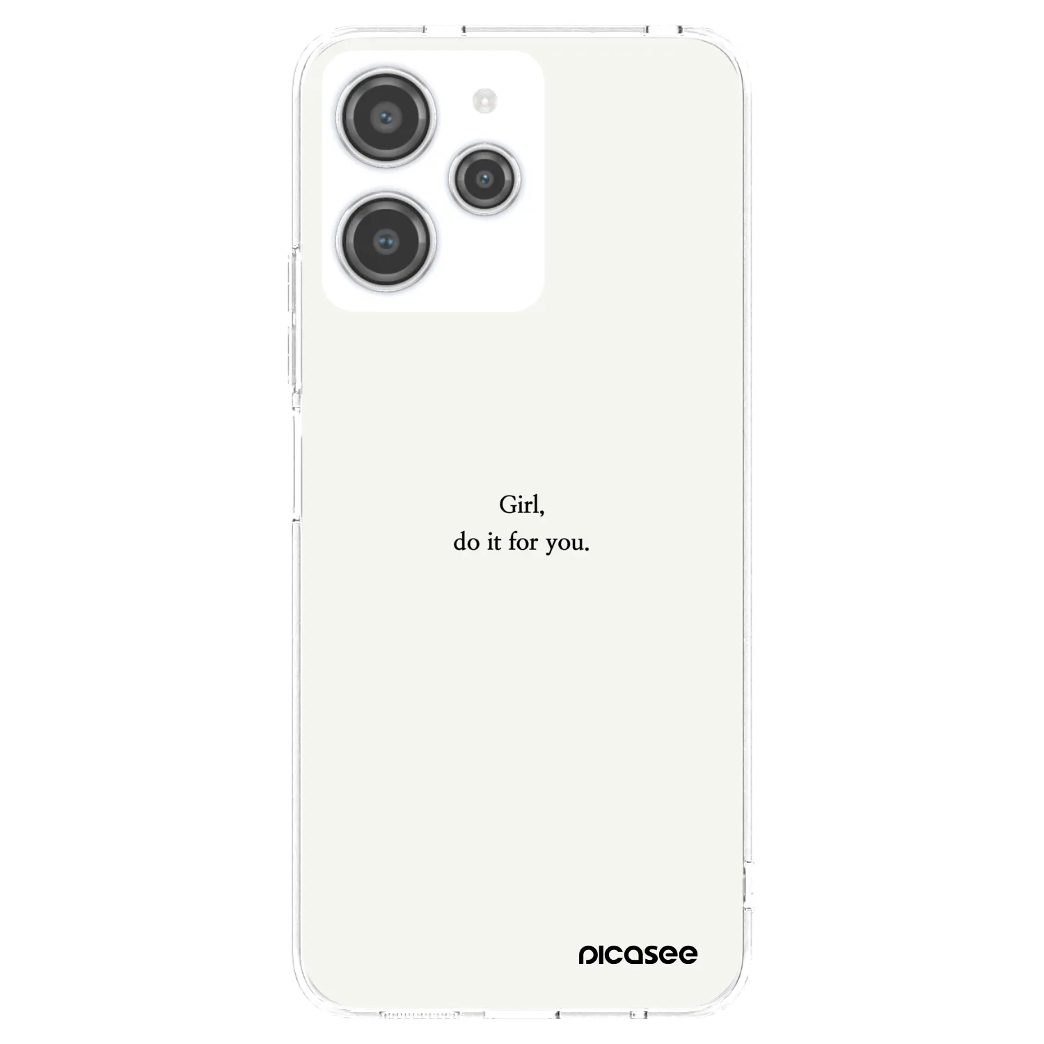 Picasee silikonska prozirna maskica za Xiaomi Redmi 12 4G - Girl, do it for you