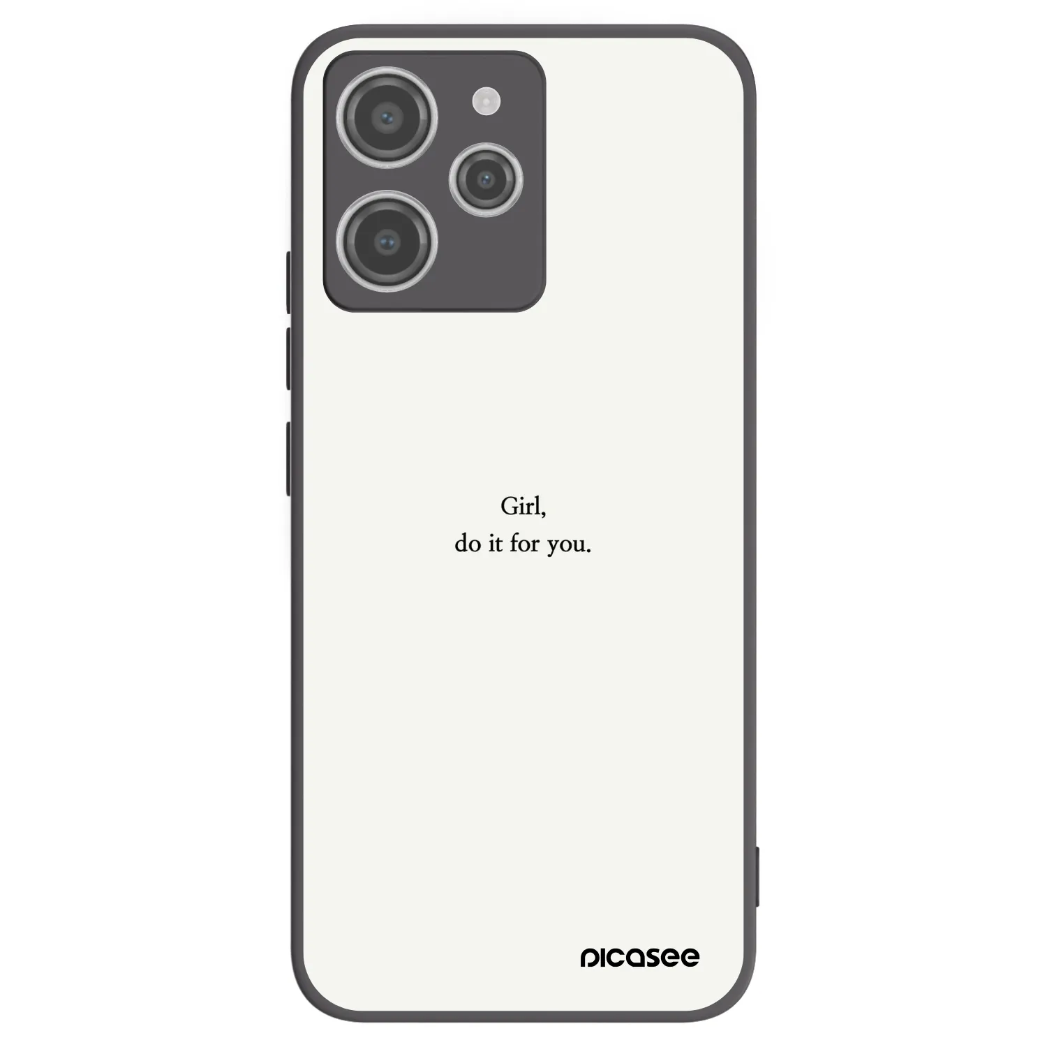 Picasee crna silikonska maskica za Xiaomi Redmi 12 4G - Girl, do it for you
