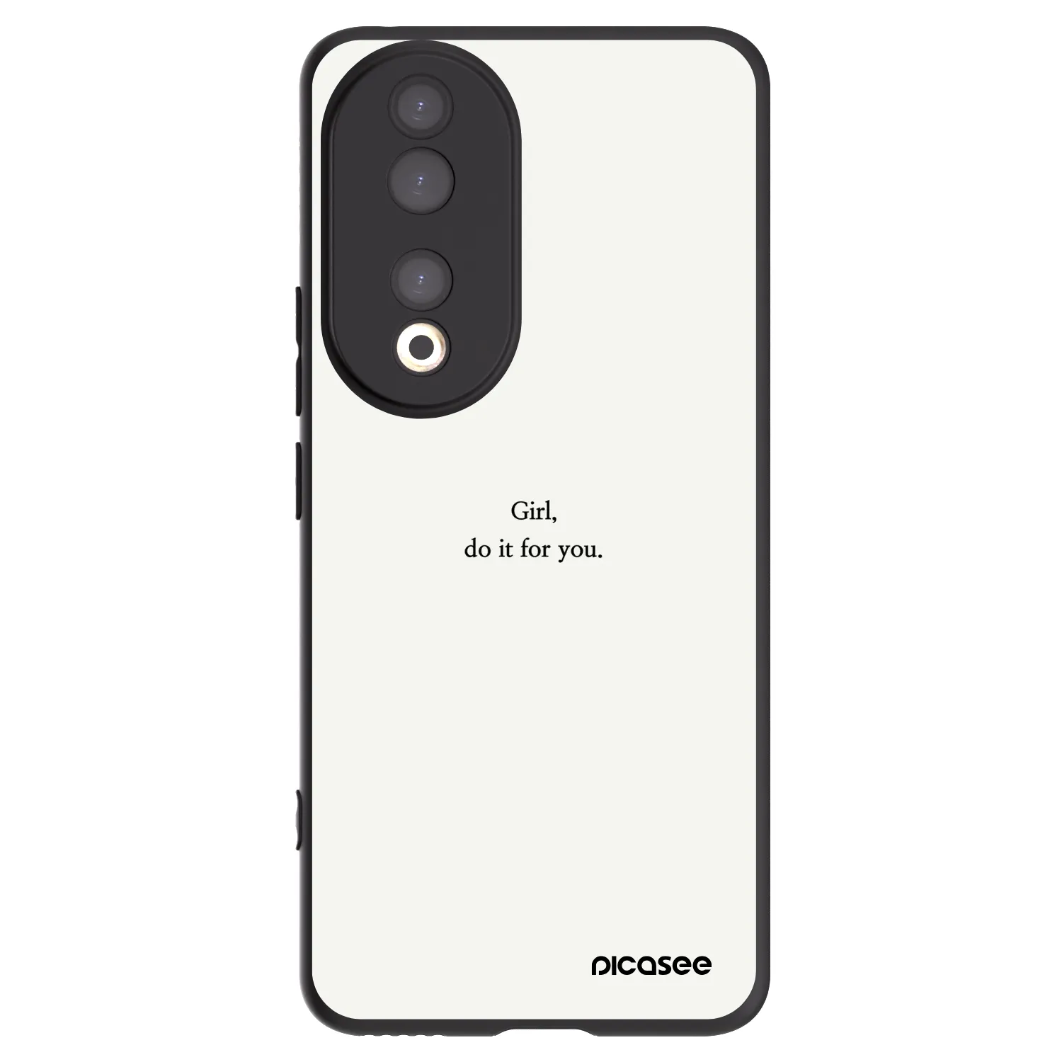 Picasee crna silikonska maskica za Honor 90 5G - Girl, do it for you