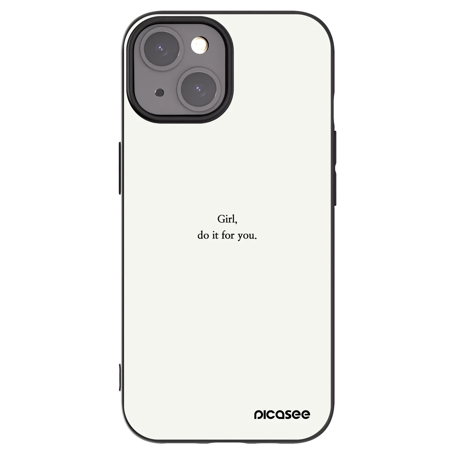 Picasee crna silikonska maskica za Apple iPhone 15 - Girl, do it for you