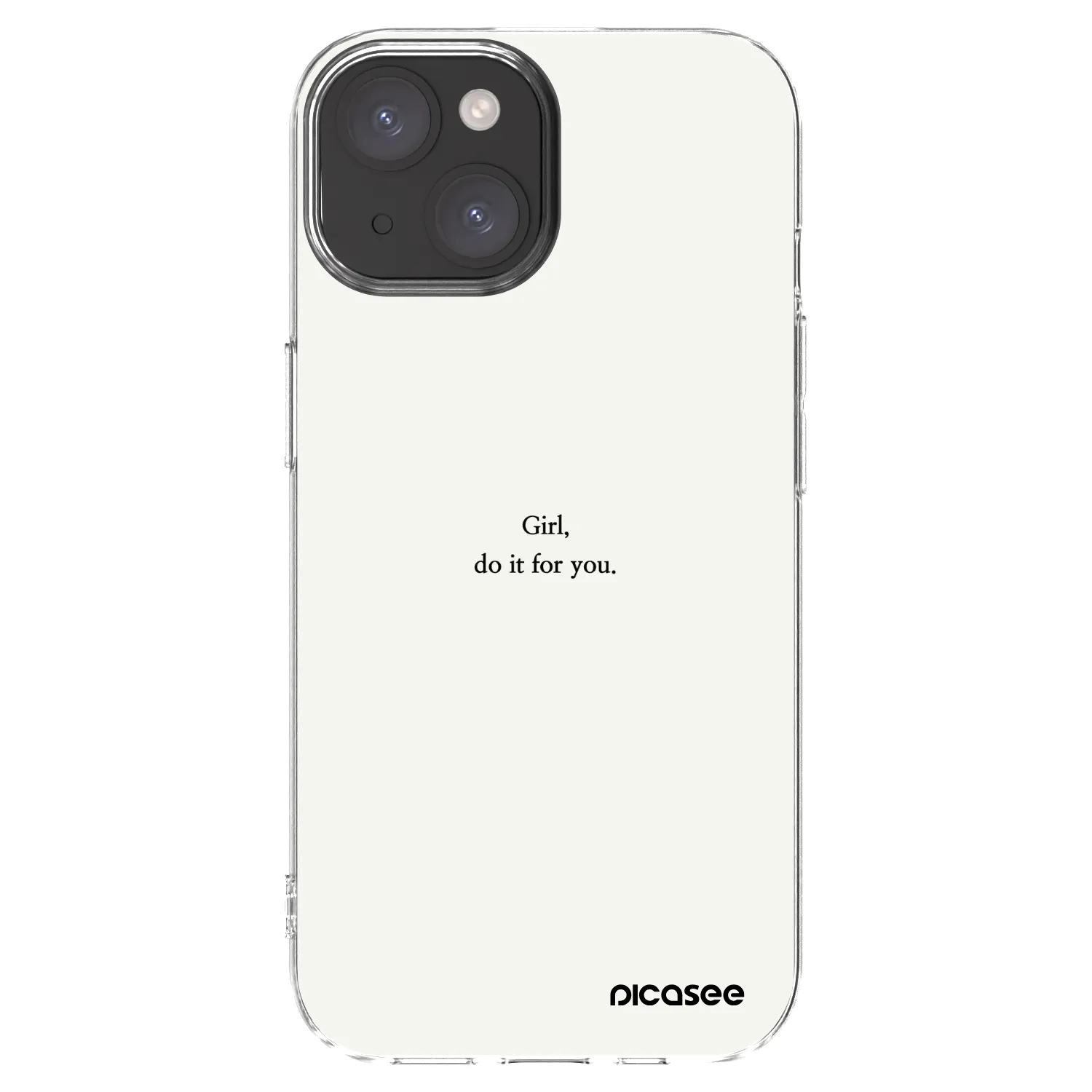 Picasee silikonska prozirna maskica za Apple iPhone 15 - Girl, do it for you