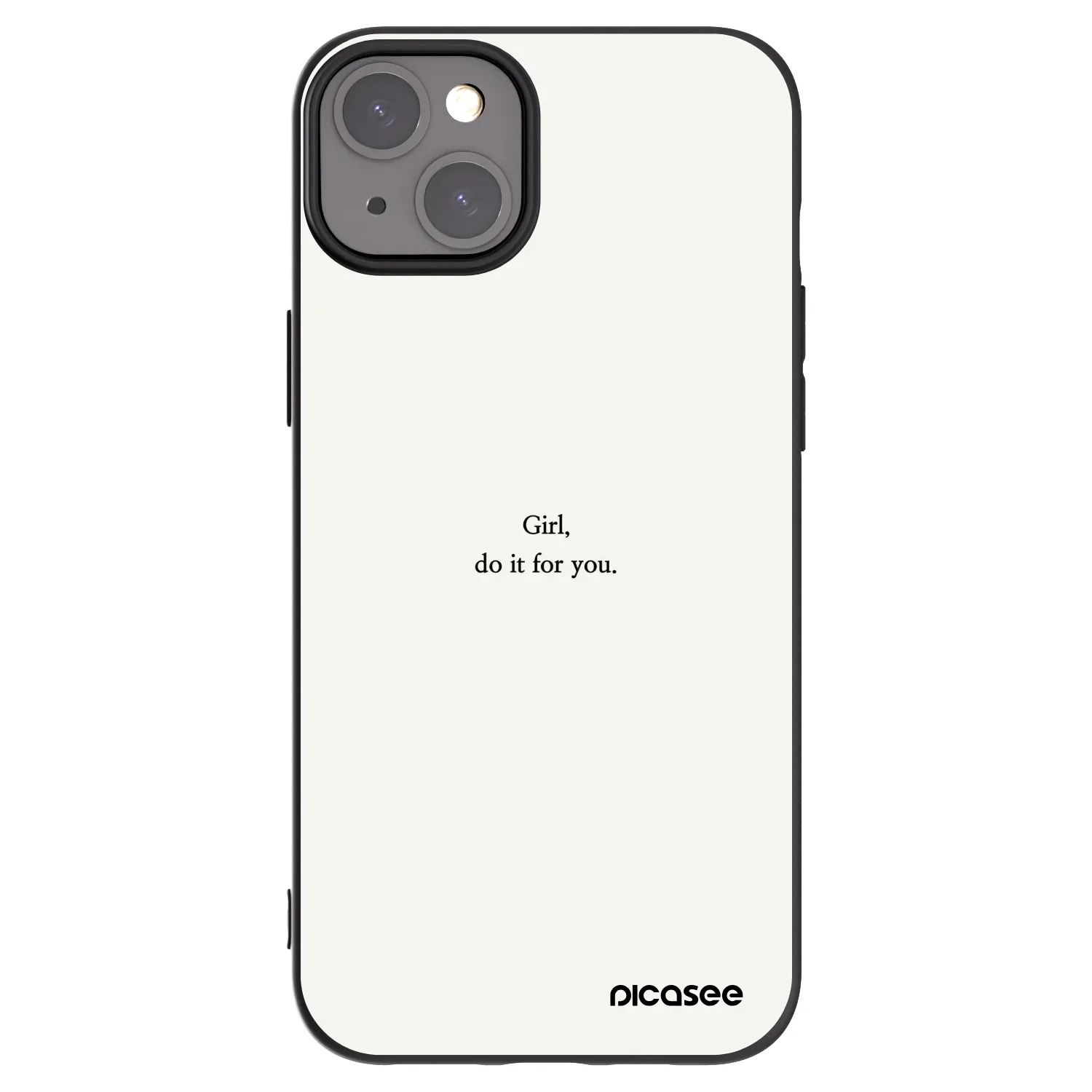 Picasee crna silikonska maskica za Apple iPhone 15 Plus - Girl, do it for you