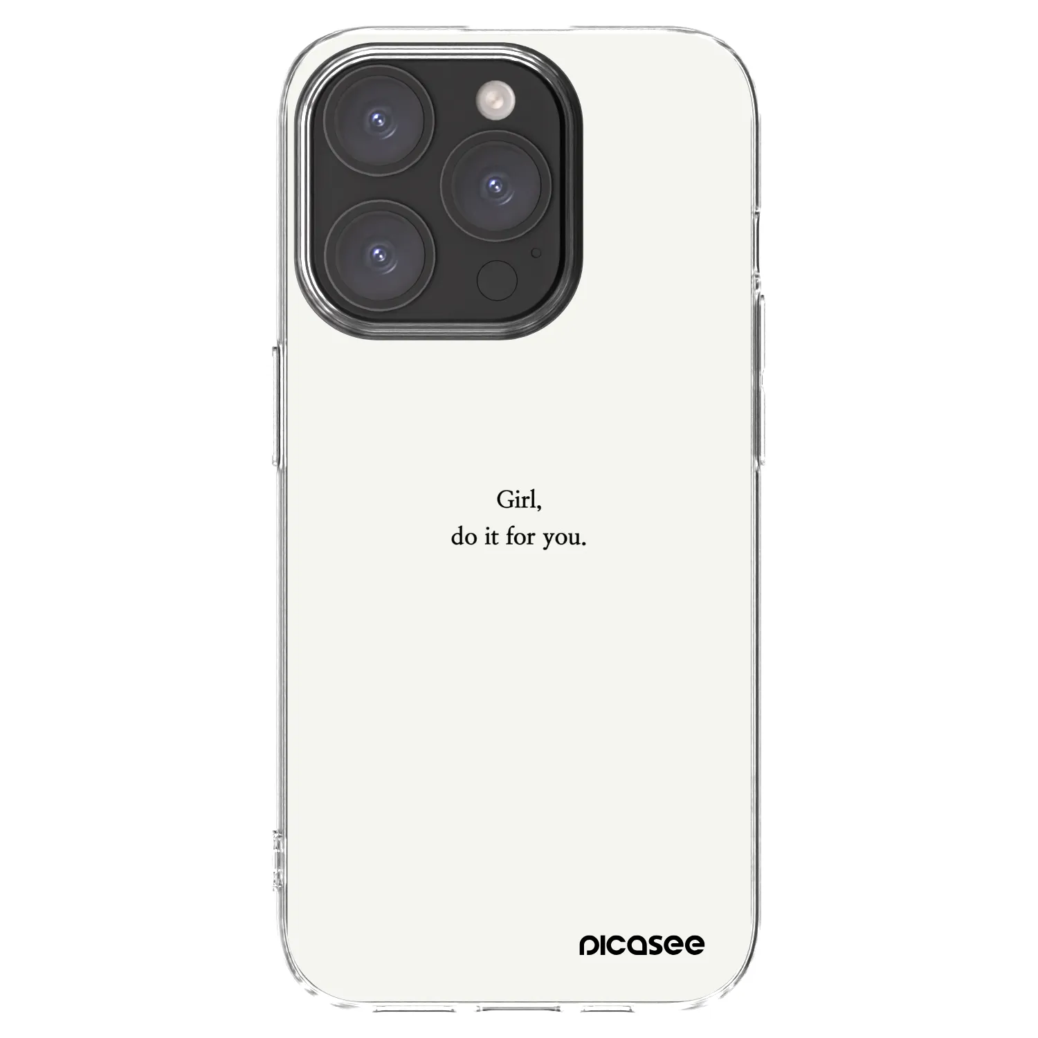 Picasee silikonska prozirna maskica za Apple iPhone 15 Pro - Girl, do it for you