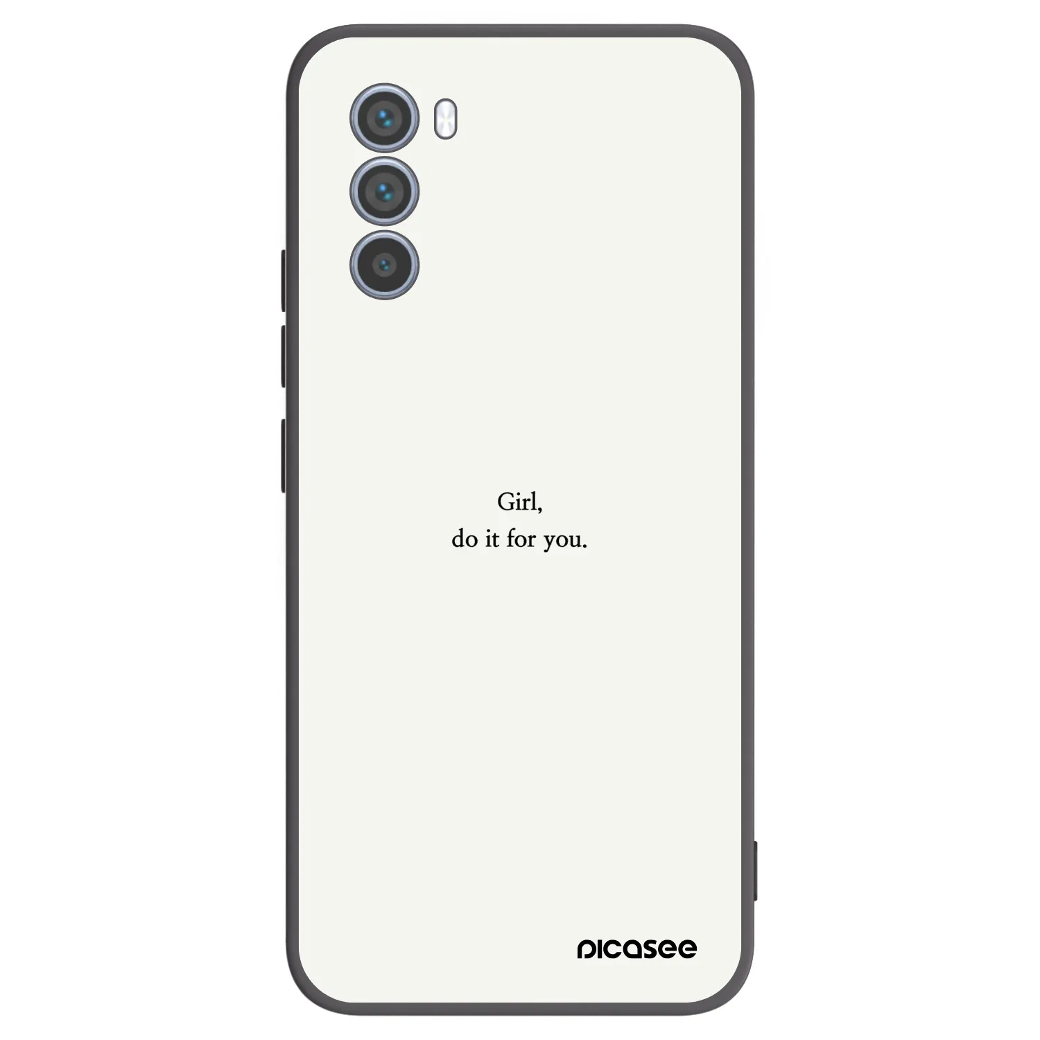 Picasee crna silikonska maskica za Motorola Moto G62 - Girl, do it for you