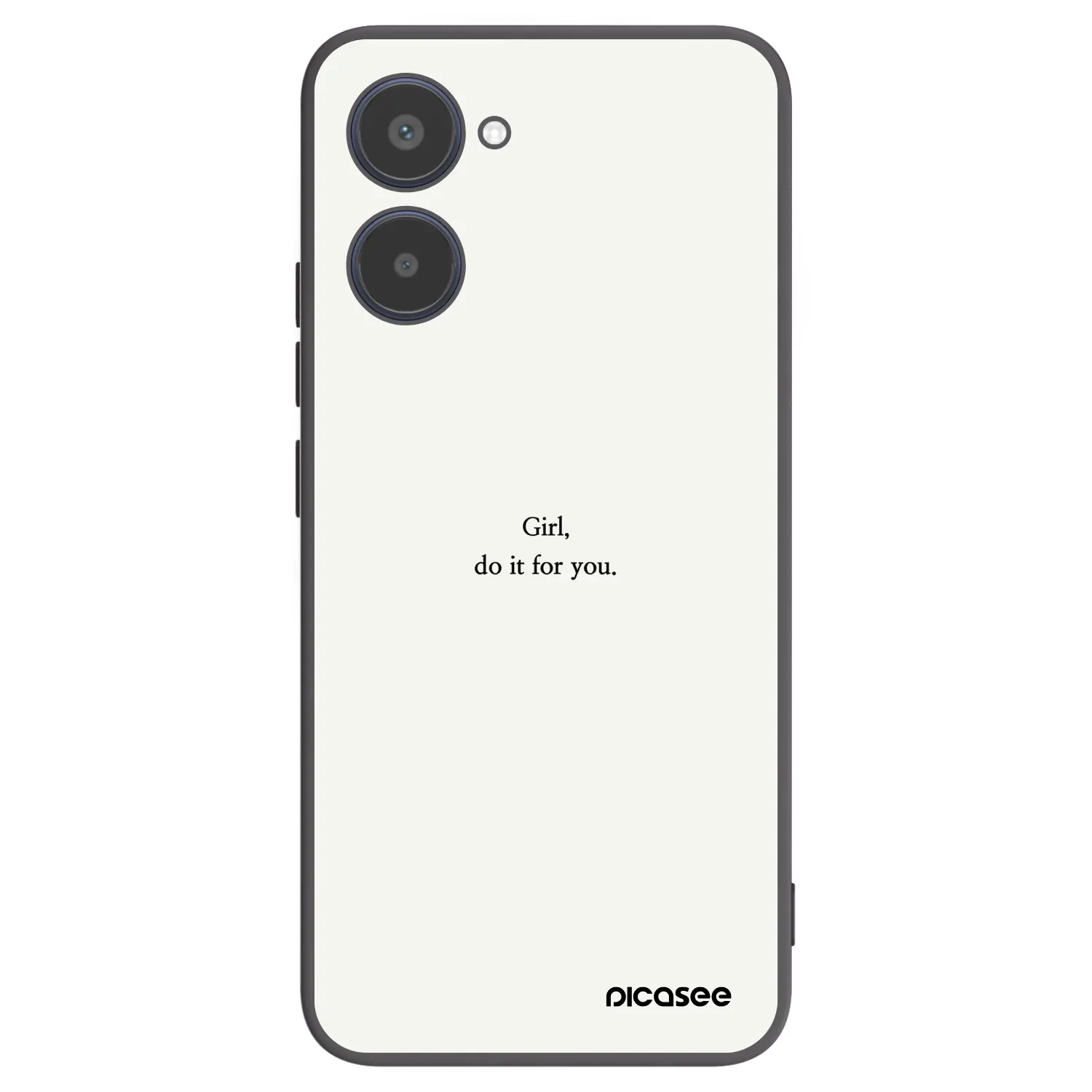 Picasee crna silikonska maskica za Realme 10 4G - Girl, do it for you