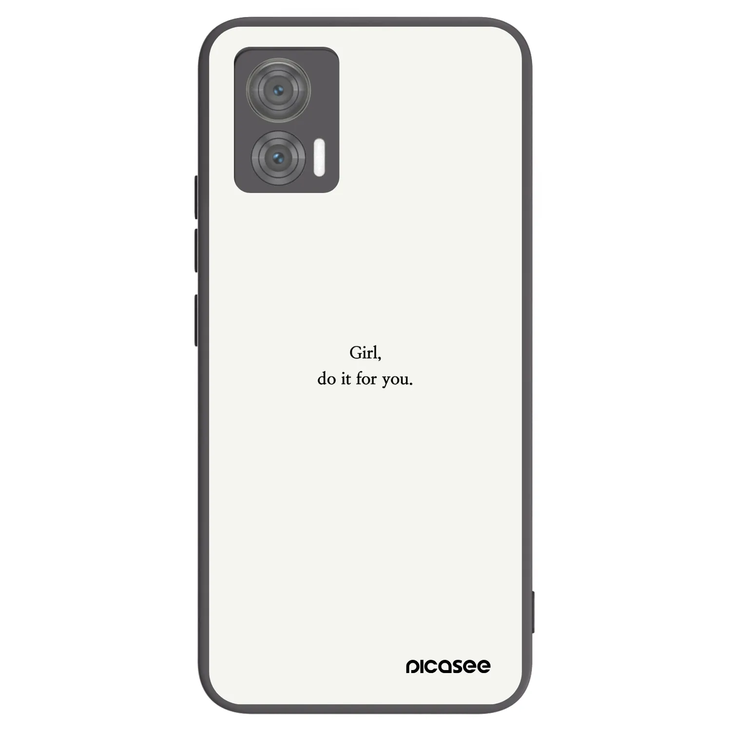Picasee crna silikonska maskica za Motorola Edge 30 Neo - Girl, do it for you