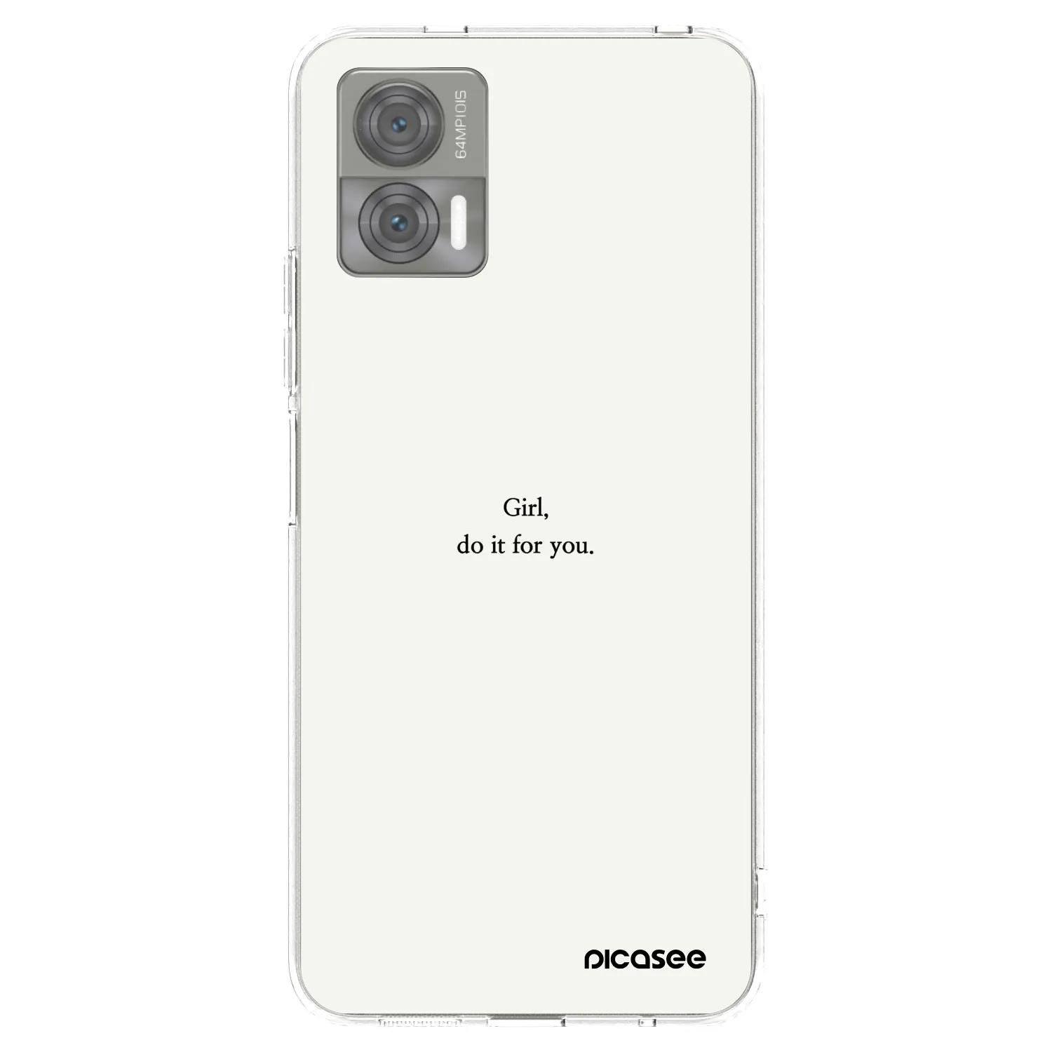 Picasee silikonska prozirna maskica za Motorola Edge 30 Neo - Girl, do it for you
