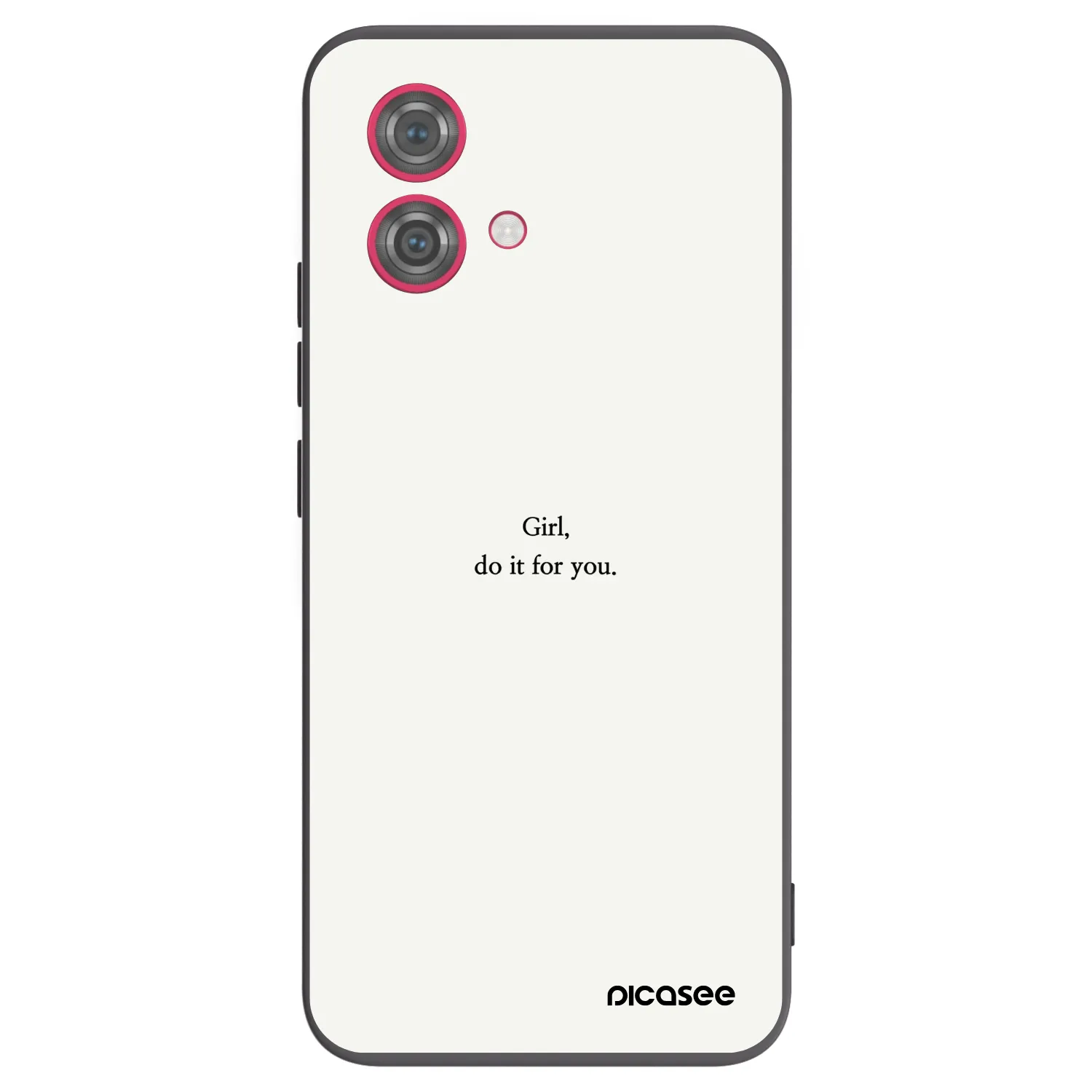 Picasee crna silikonska maskica za Motorola Moto G84 5G - Girl, do it for you