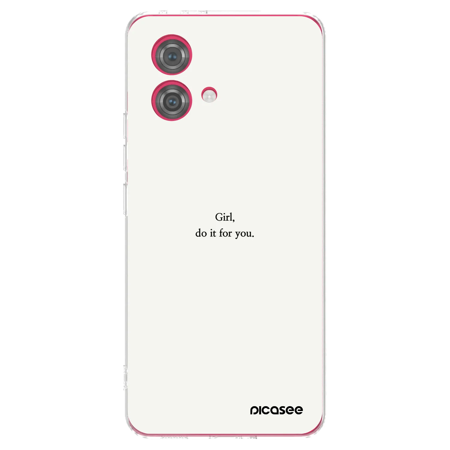 Picasee silikonska prozirna maskica za Motorola Moto G84 5G - Girl, do it for you