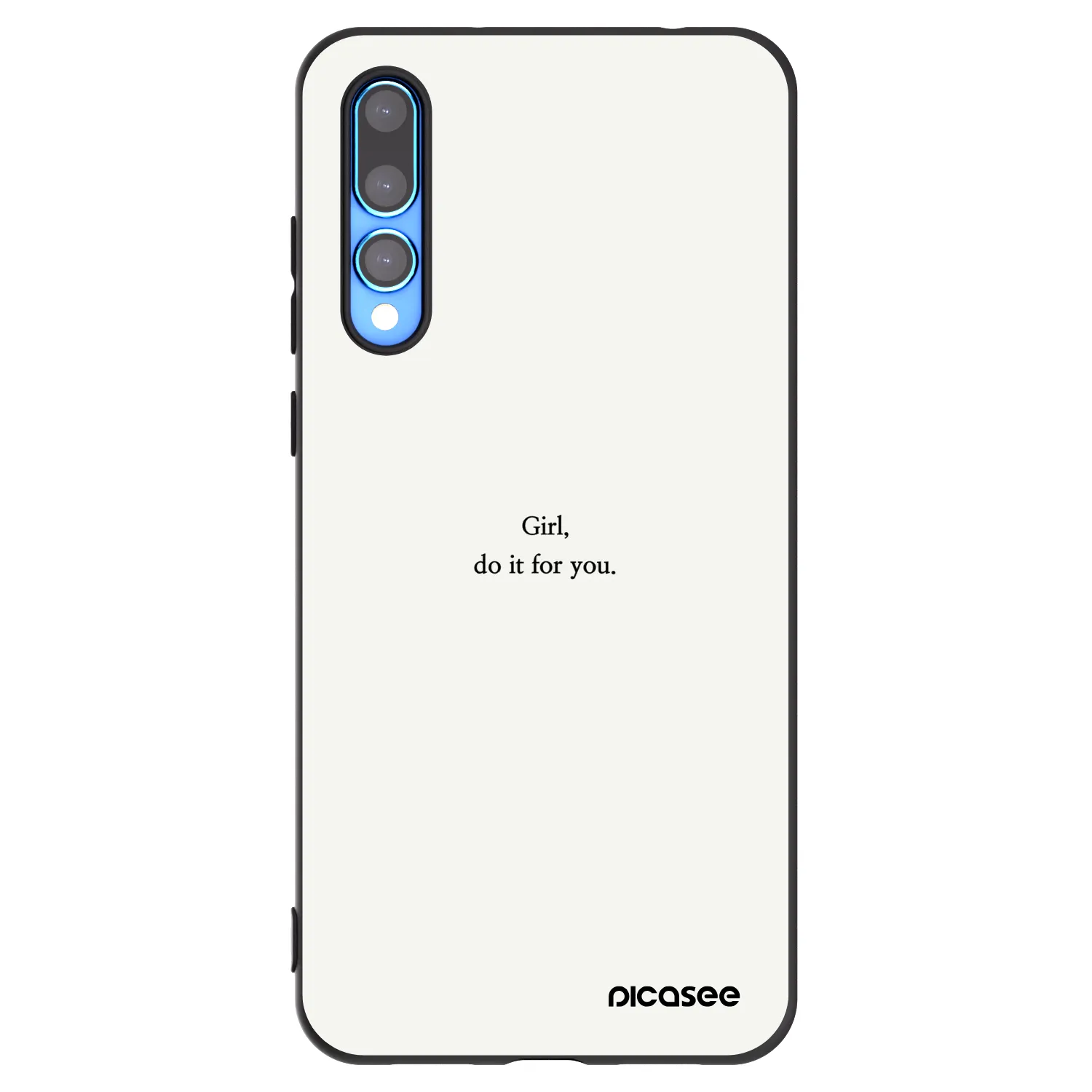 Picasee crna silikonska maskica za Huawei P20 Pro - Girl, do it for you