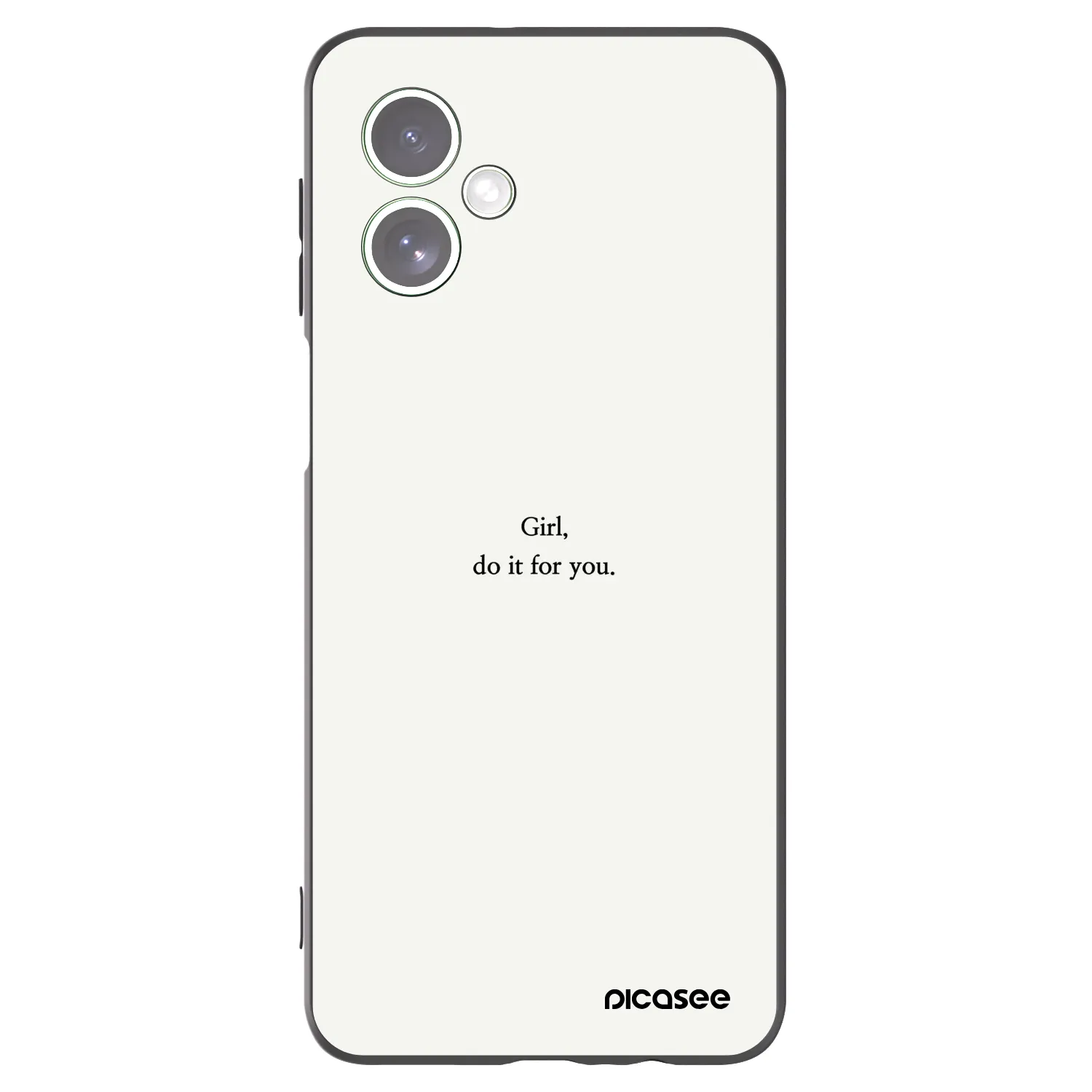 Picasee crna silikonska maskica za Motorola Moto G54 5G - Girl, do it for you