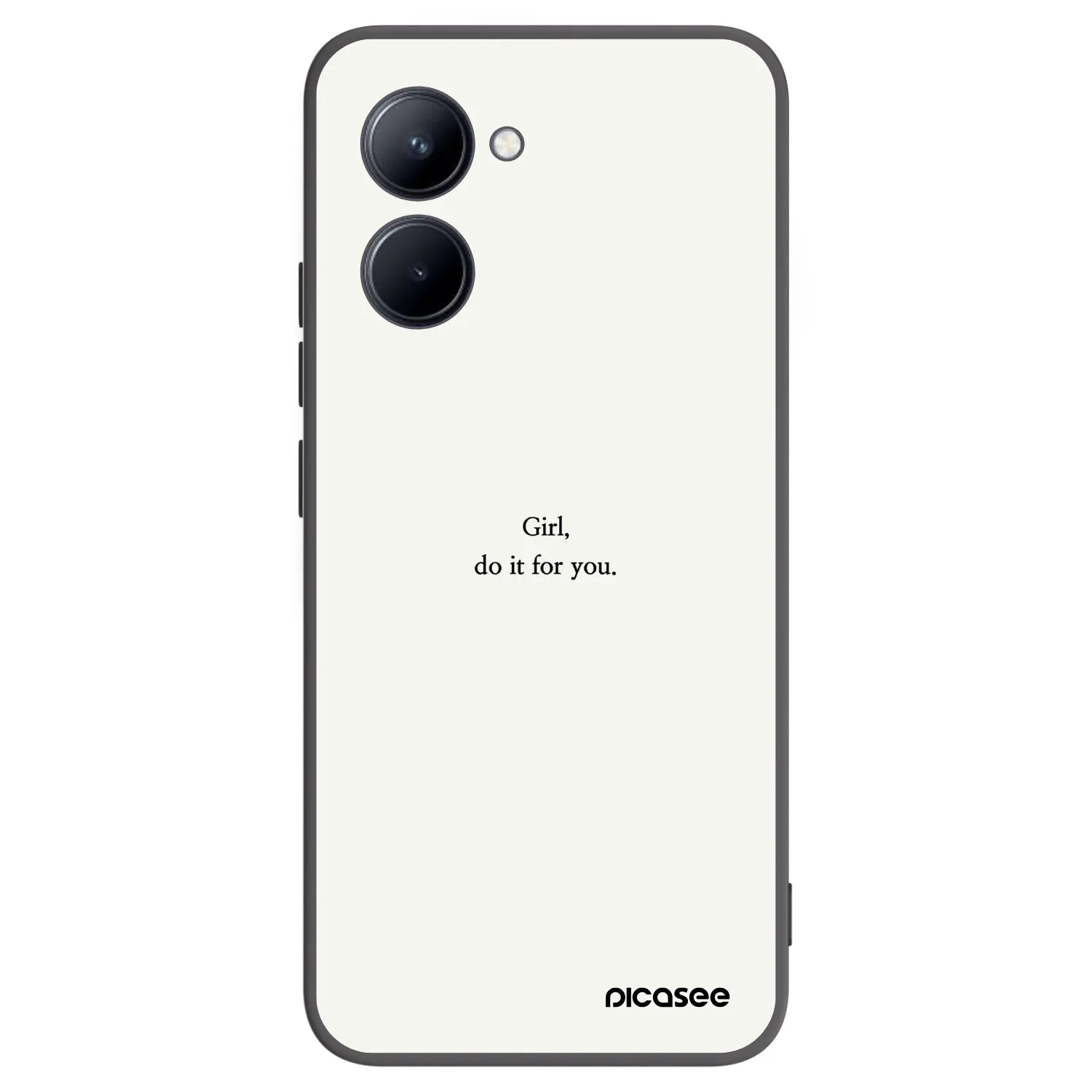 Picasee crna silikonska maskica za Realme C33 (2023) - Girl, do it for you
