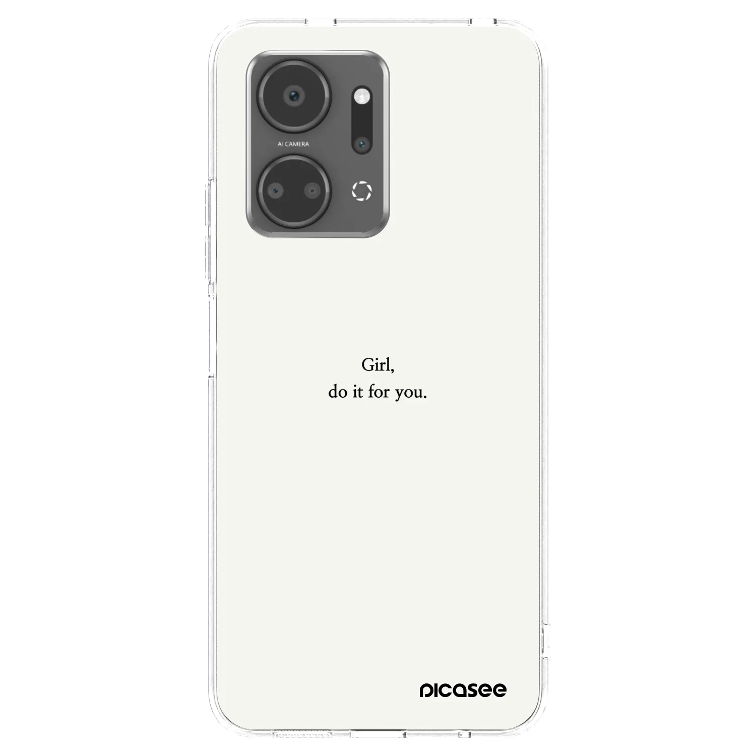 Picasee silikonska prozirna maskica za Honor X7a - Girl, do it for you