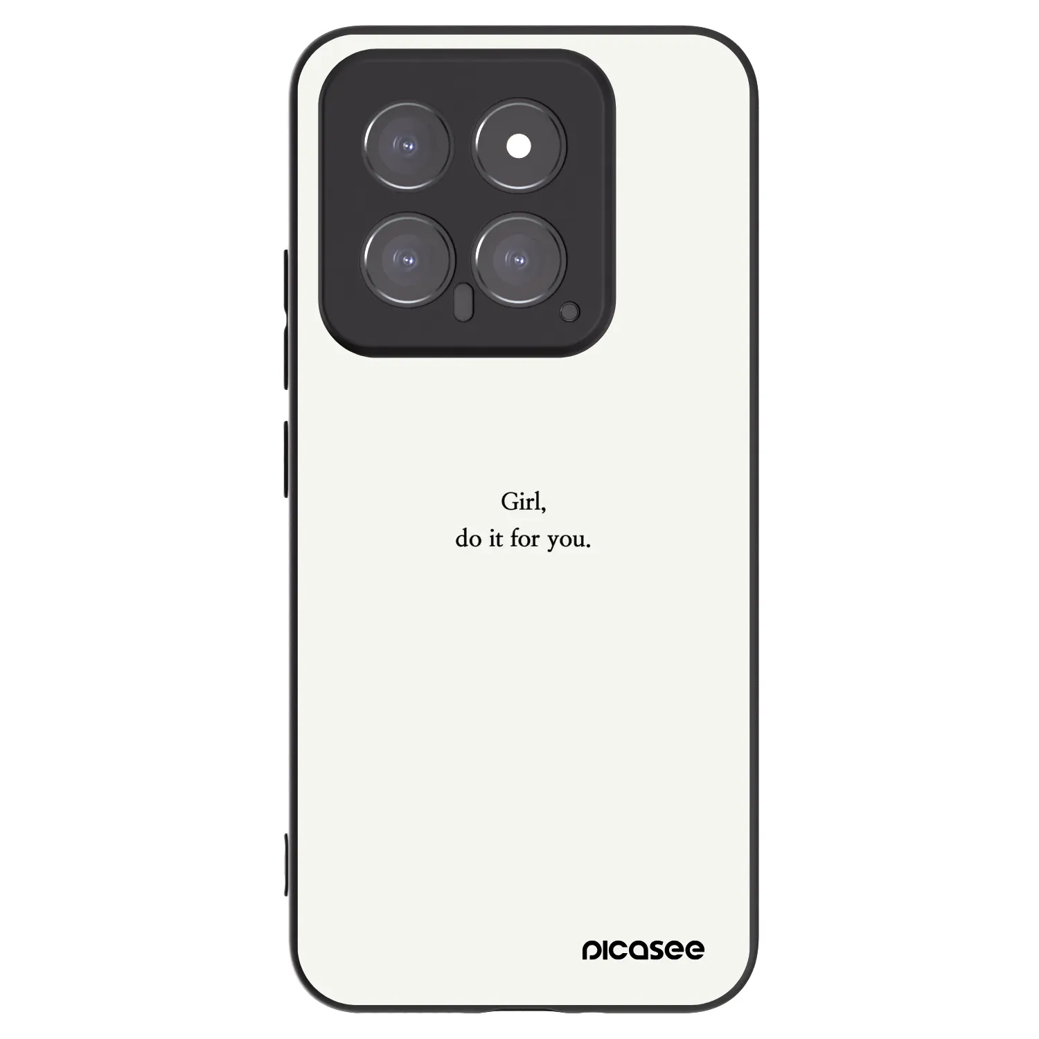 Picasee crna silikonska maskica za Xiaomi 14 - Girl, do it for you