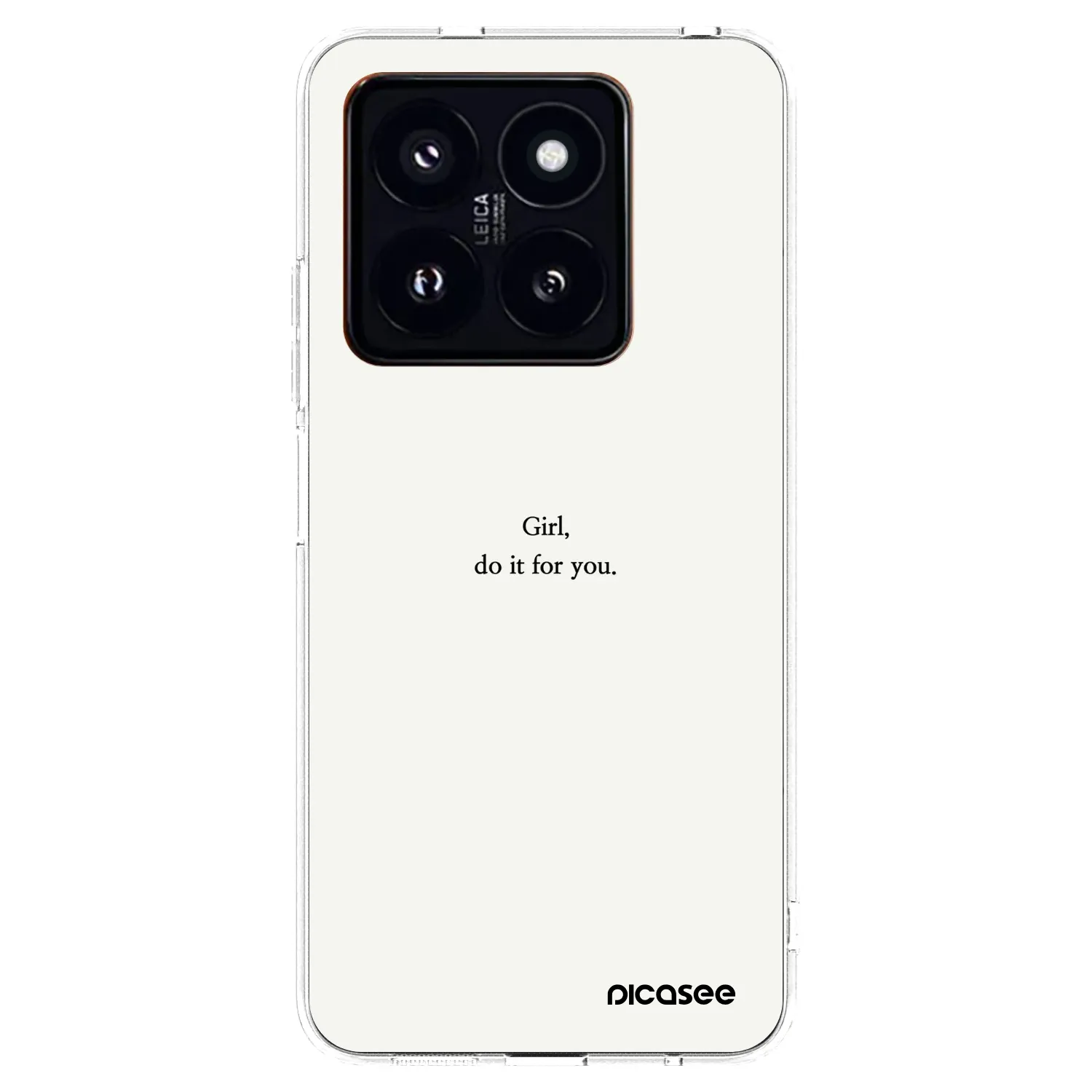 Picasee silikonska prozirna maskica za Xiaomi 14 Pro - Girl, do it for you