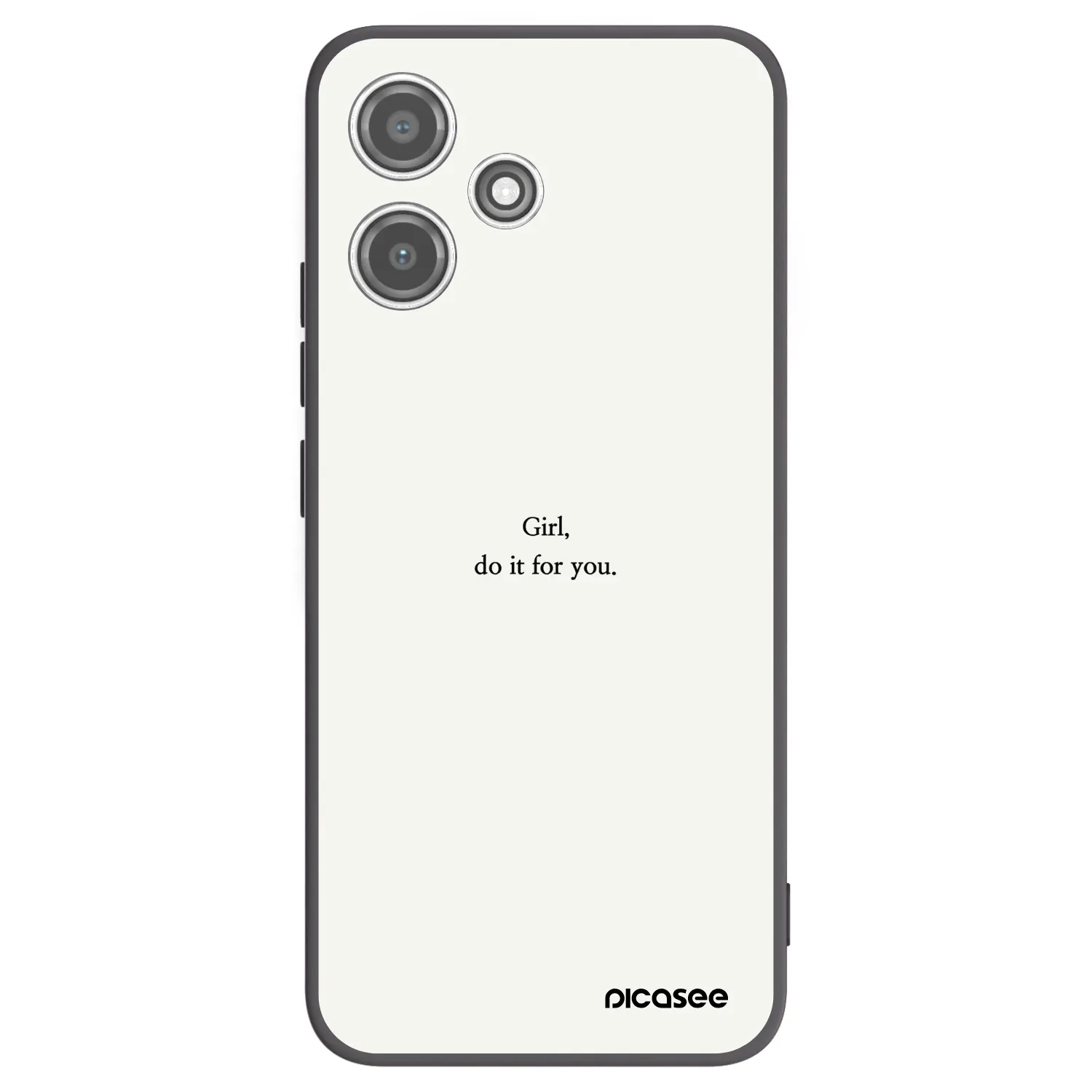 Picasee crna silikonska maskica za Xiaomi Redmi 12 5G - Girl, do it for you