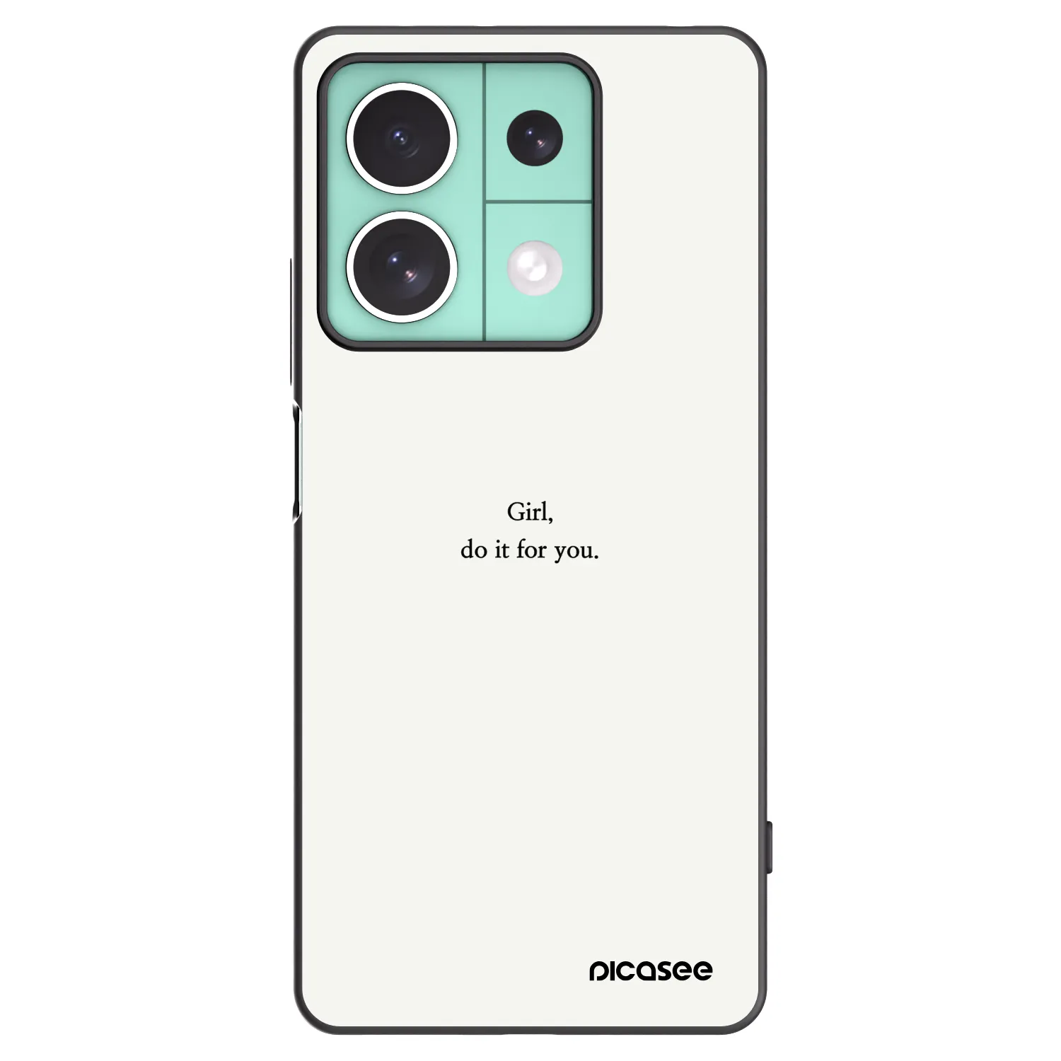 Picasee crna silikonska maskica za Xiaomi Redmi Note 13 5G - Girl, do it for you