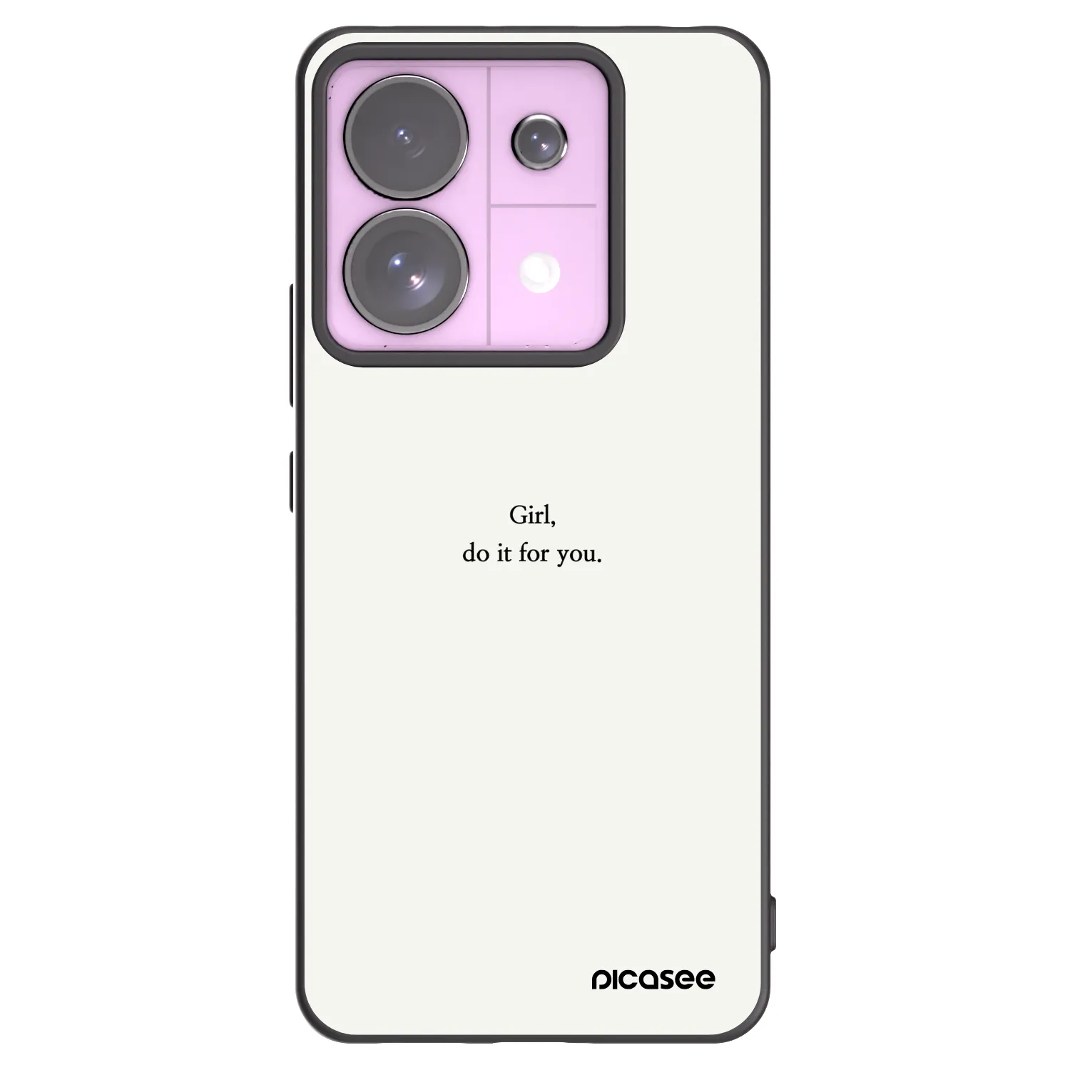 Picasee crna silikonska maskica za Xiaomi Redmi Note 13 Pro 5G - Girl, do it for you