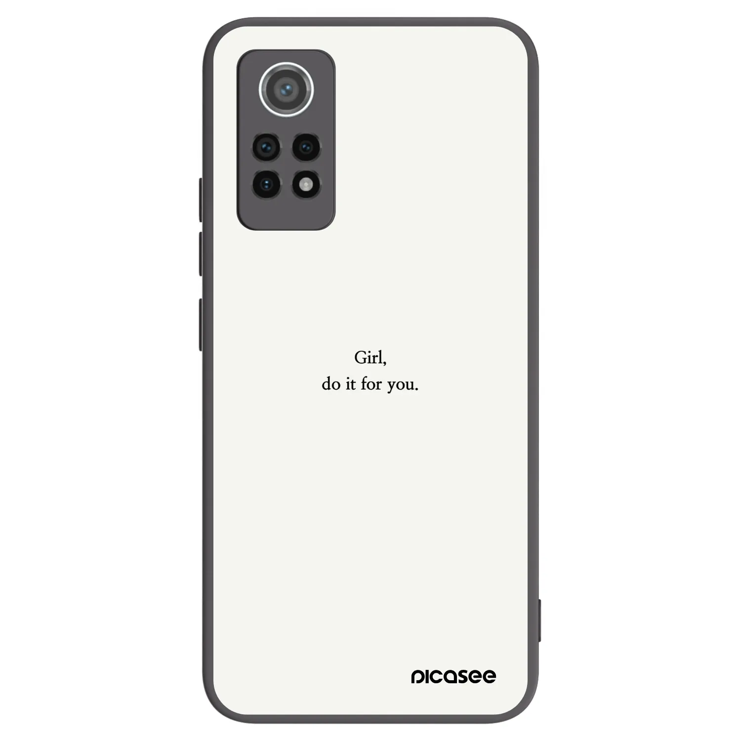 Picasee crna silikonska maskica za Xiaomi Redmi Note 12 Pro 4G - Girl, do it for you