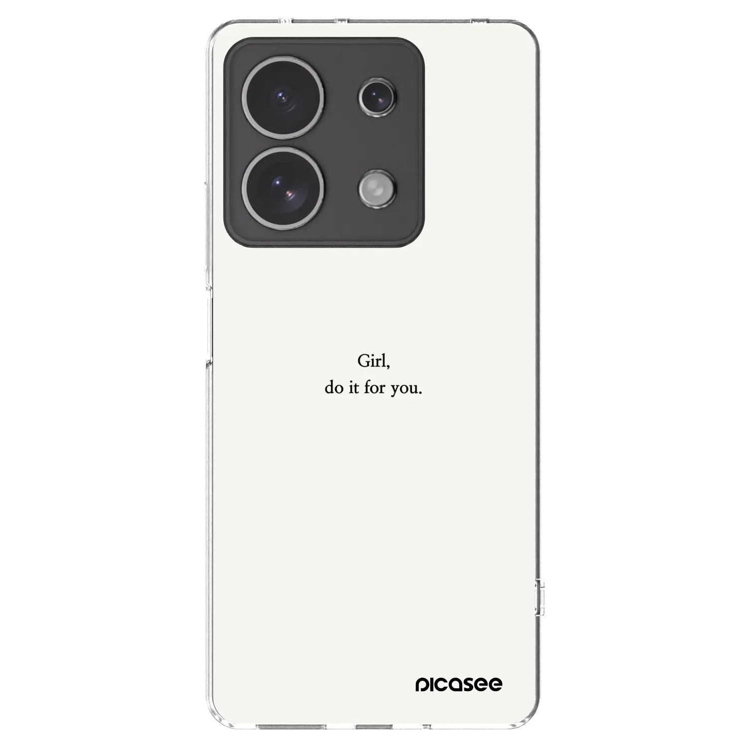 Picasee silikonska prozirna maskica za Xiaomi Redmi Note 13 4G - Girl, do it for you