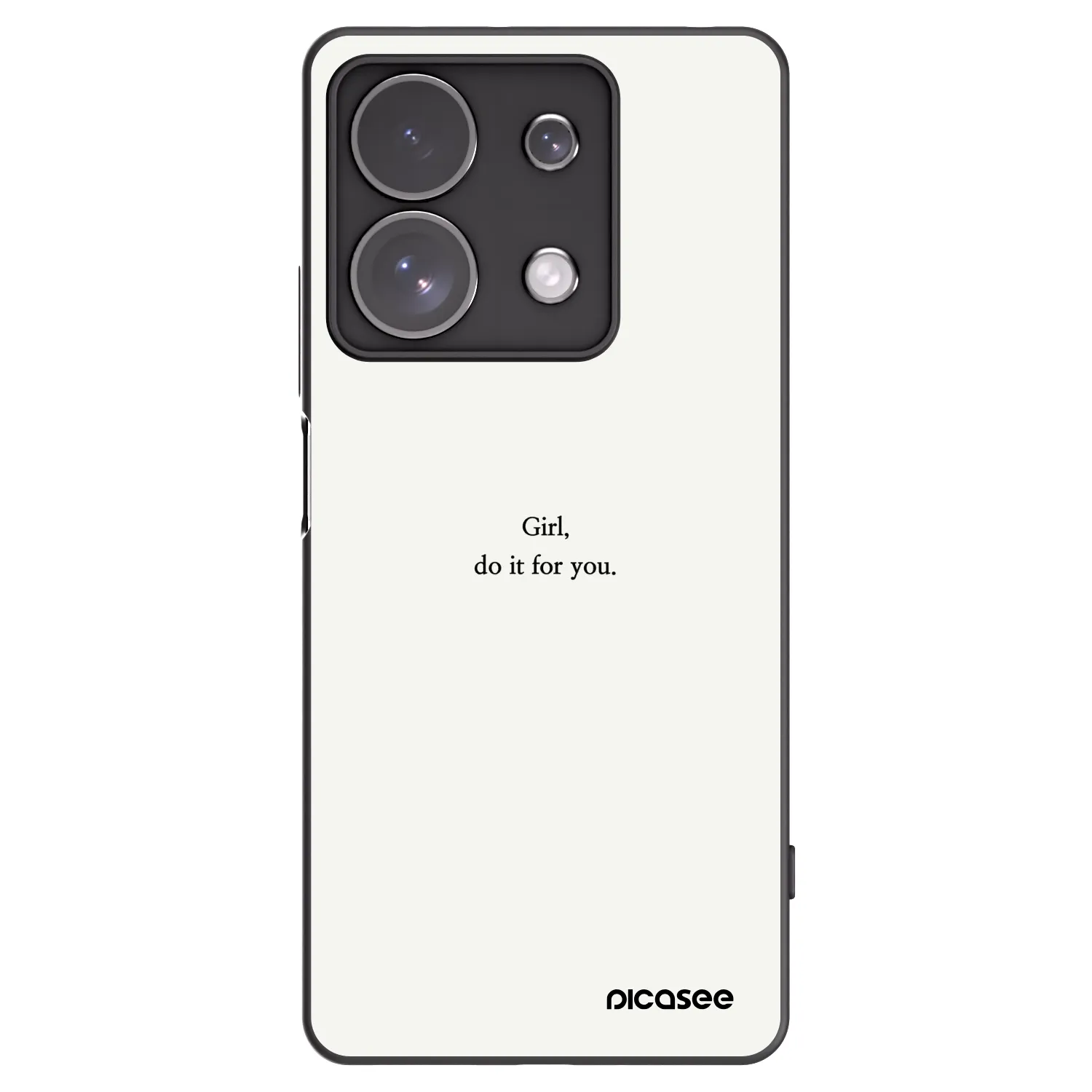 Picasee crna silikonska maskica za Xiaomi Redmi Note 13 Pro 4G - Girl, do it for you