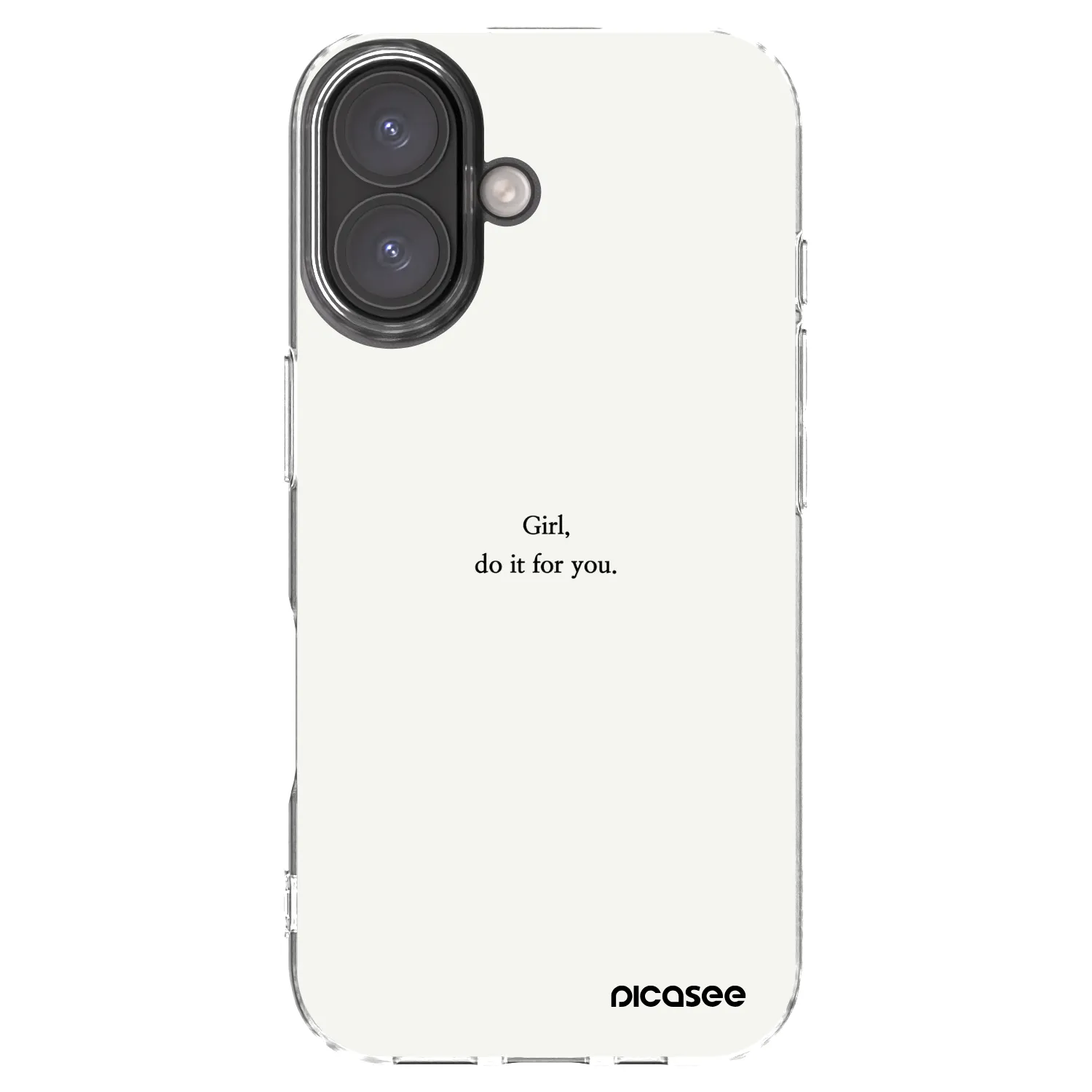Picasee silikonska prozirna maskica za Apple iPhone 16 - Girl, do it for you