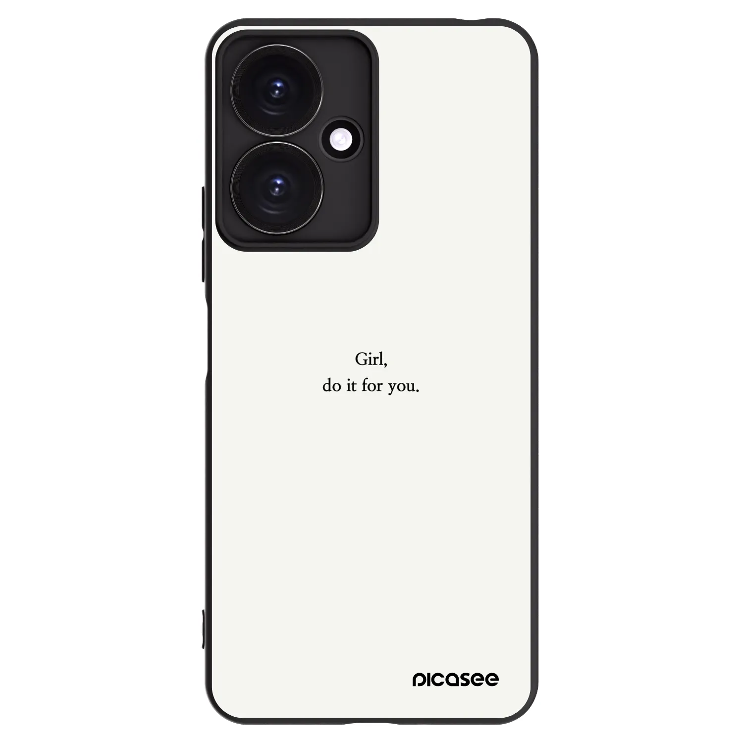 Picasee crna silikonska maskica za Xiaomi Redmi 13C 5G - Girl, do it for you
