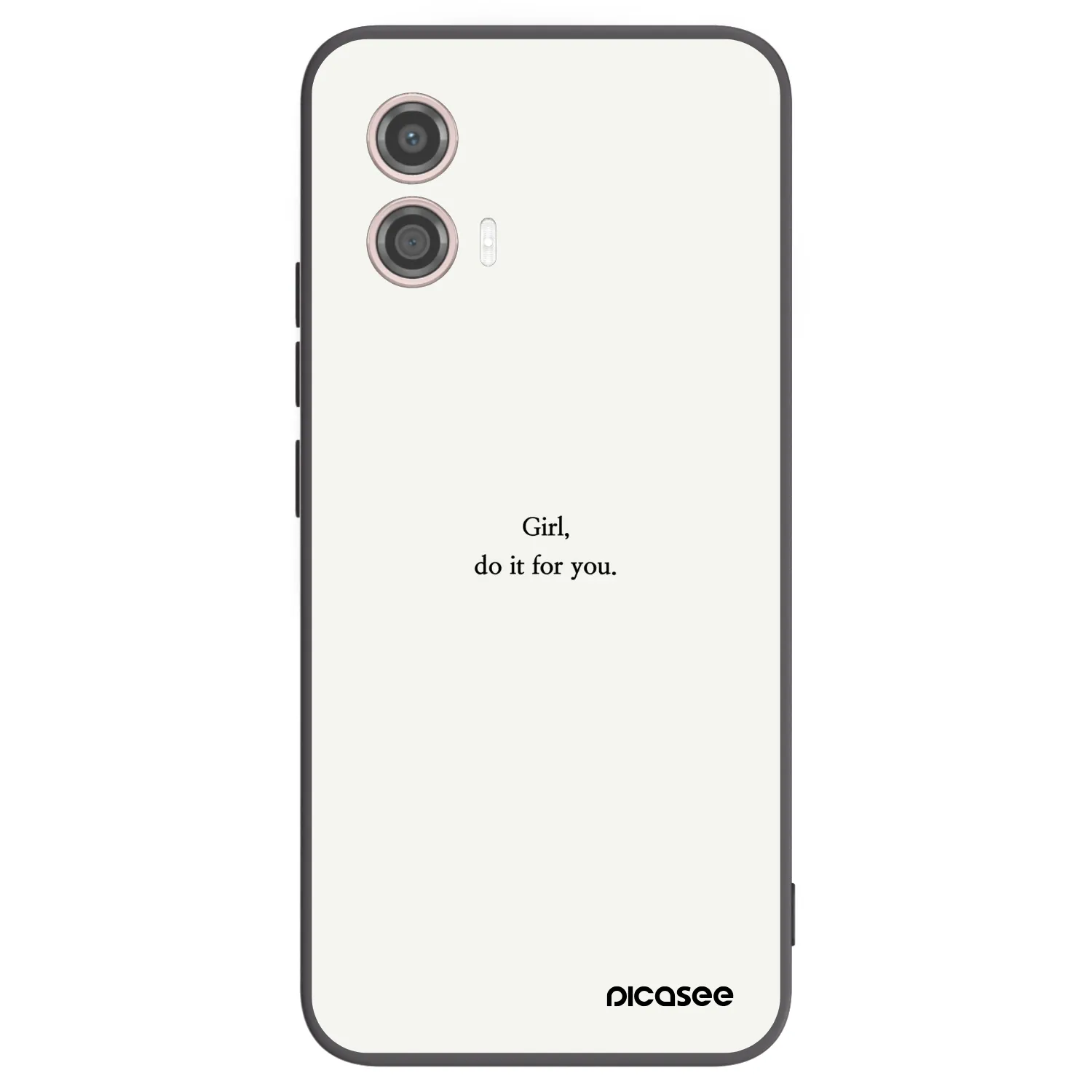 Picasee crna silikonska maskica za Motorola Moto G53 5G - Girl, do it for you