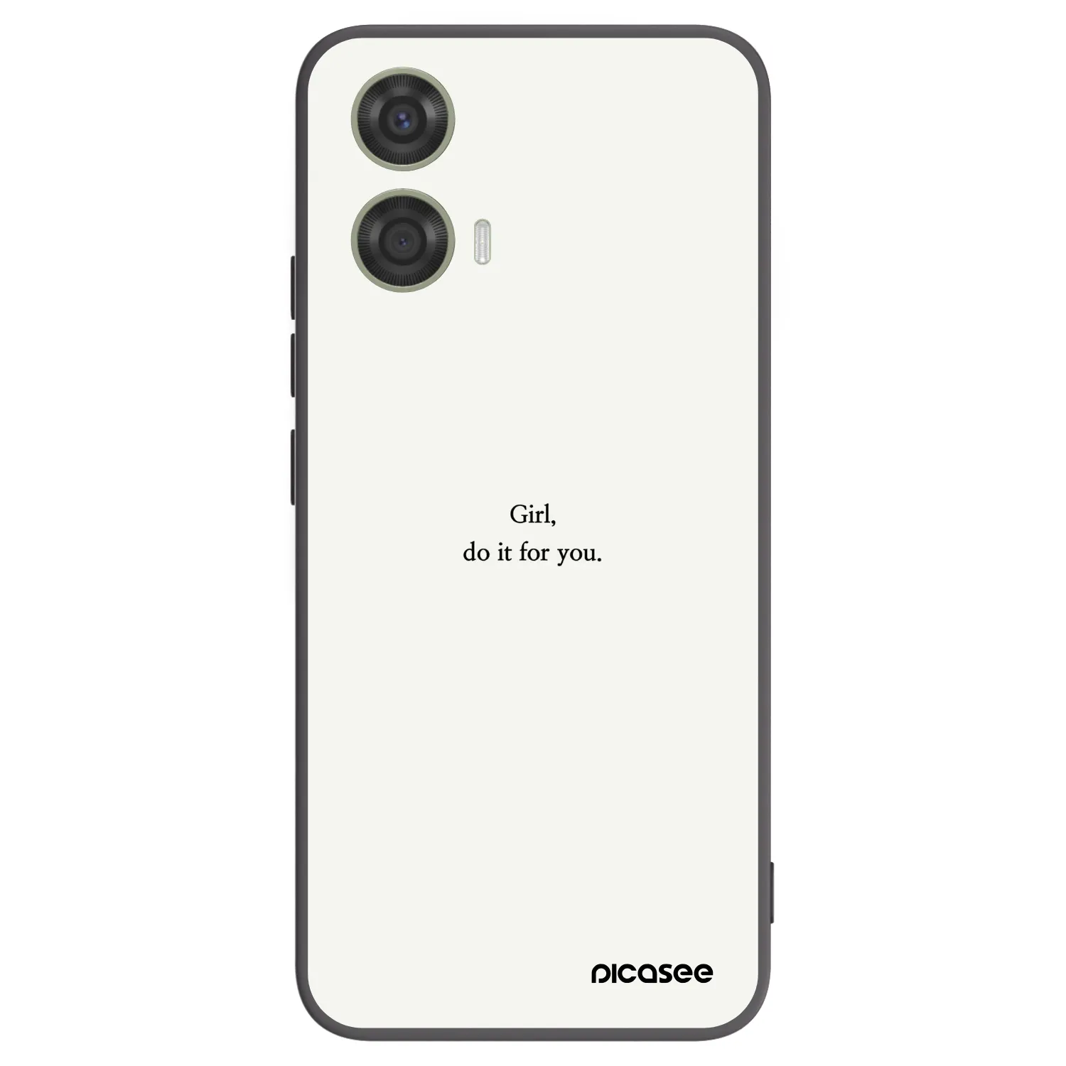 Picasee crna silikonska maskica za Motorola Moto G24 - Girl, do it for you