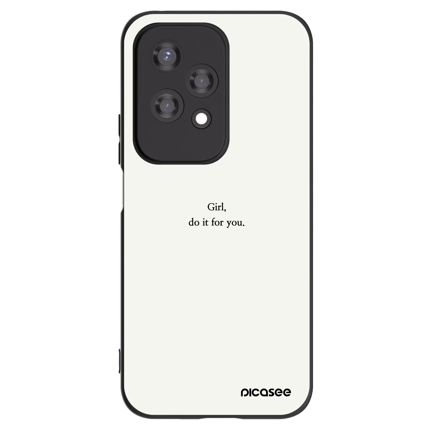 Picasee crna silikonska maskica za Honor 200 Lite - Girl, do it for you