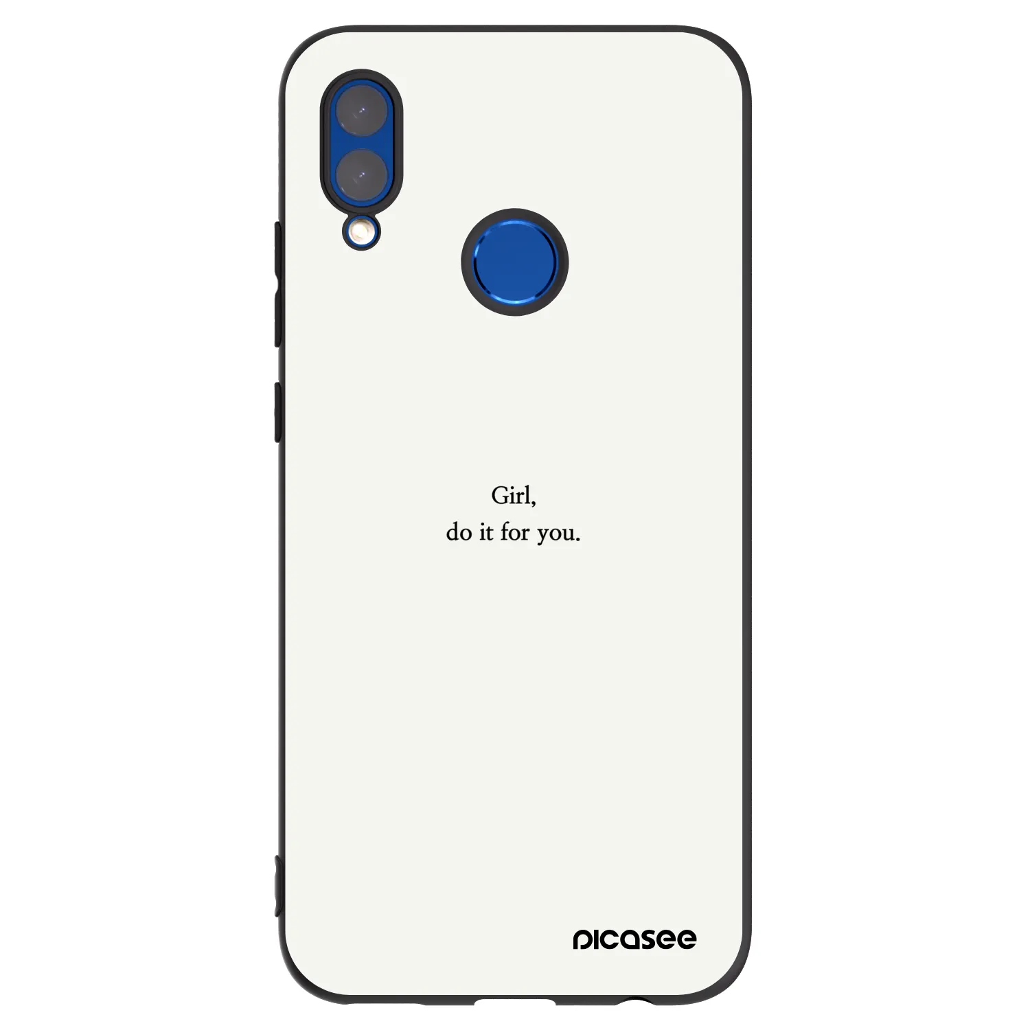 Picasee crna silikonska maskica za Honor 10 Lite - Girl, do it for you