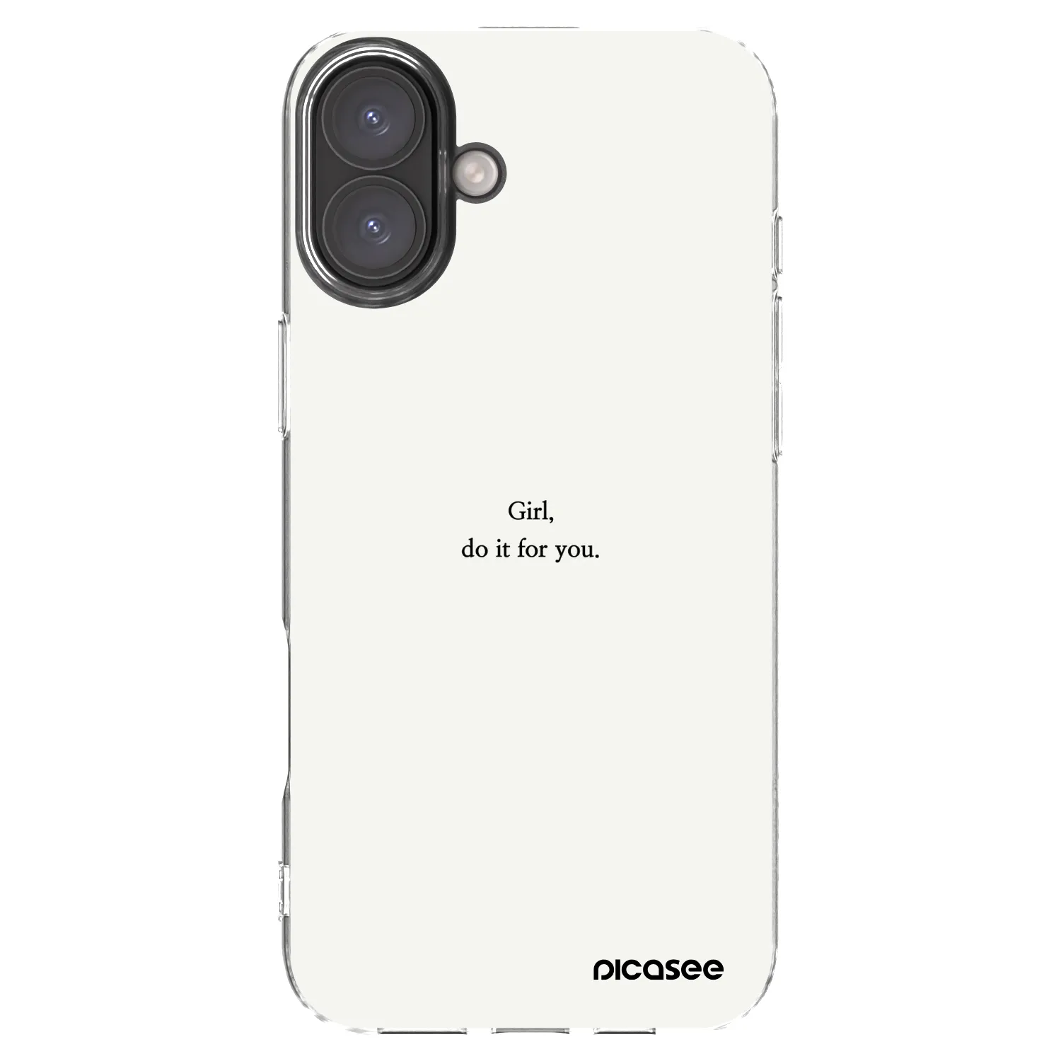 Picasee silikonska prozirna maskica za Apple iPhone 16 Plus - Girl, do it for you