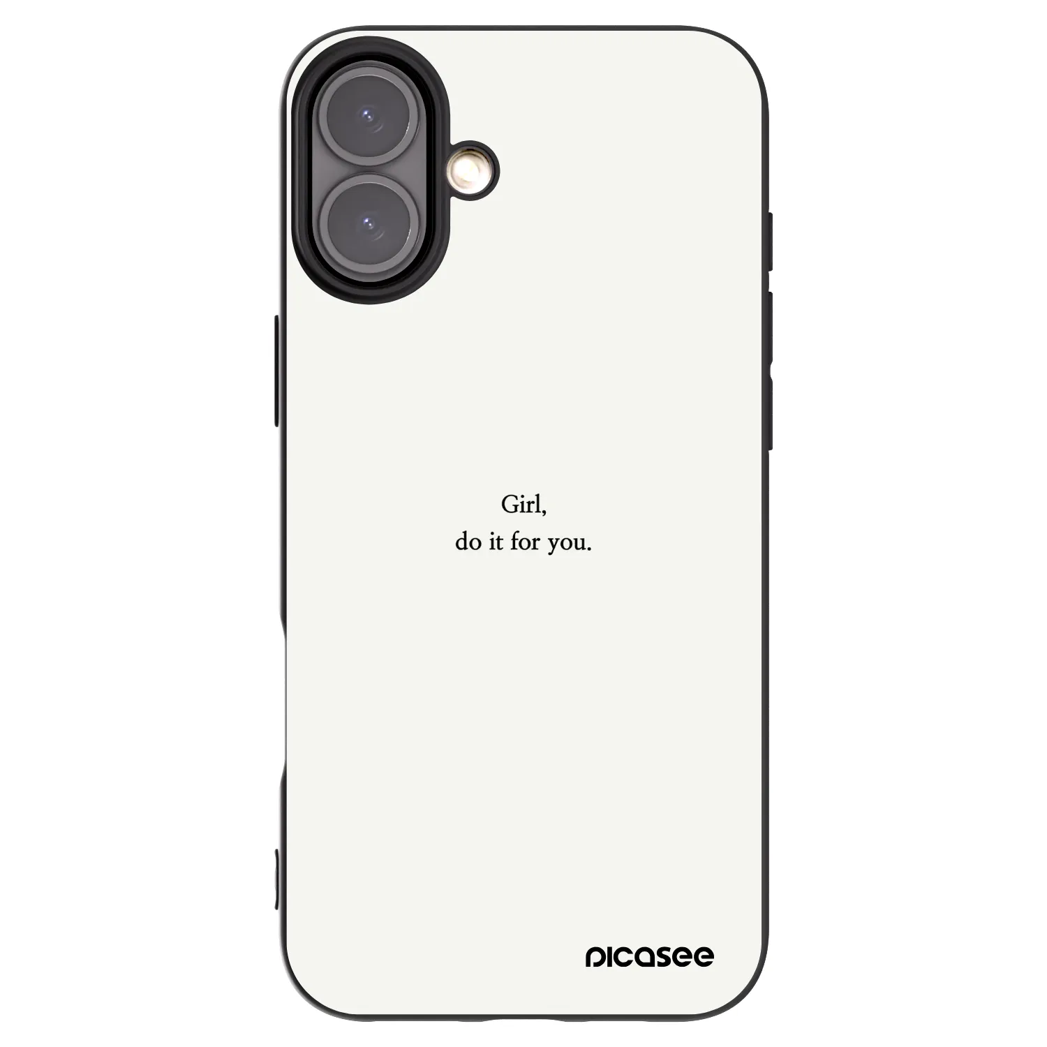 Picasee crna silikonska maskica za Apple iPhone 16 Plus - Girl, do it for you