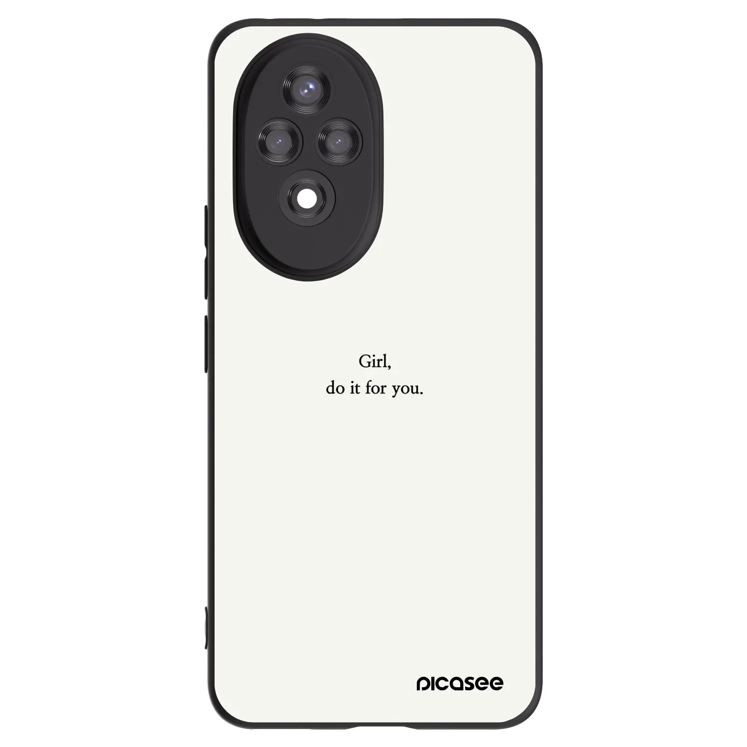 Picasee crna silikonska maskica za Honor 200 Pro 5G - Girl, do it for you
