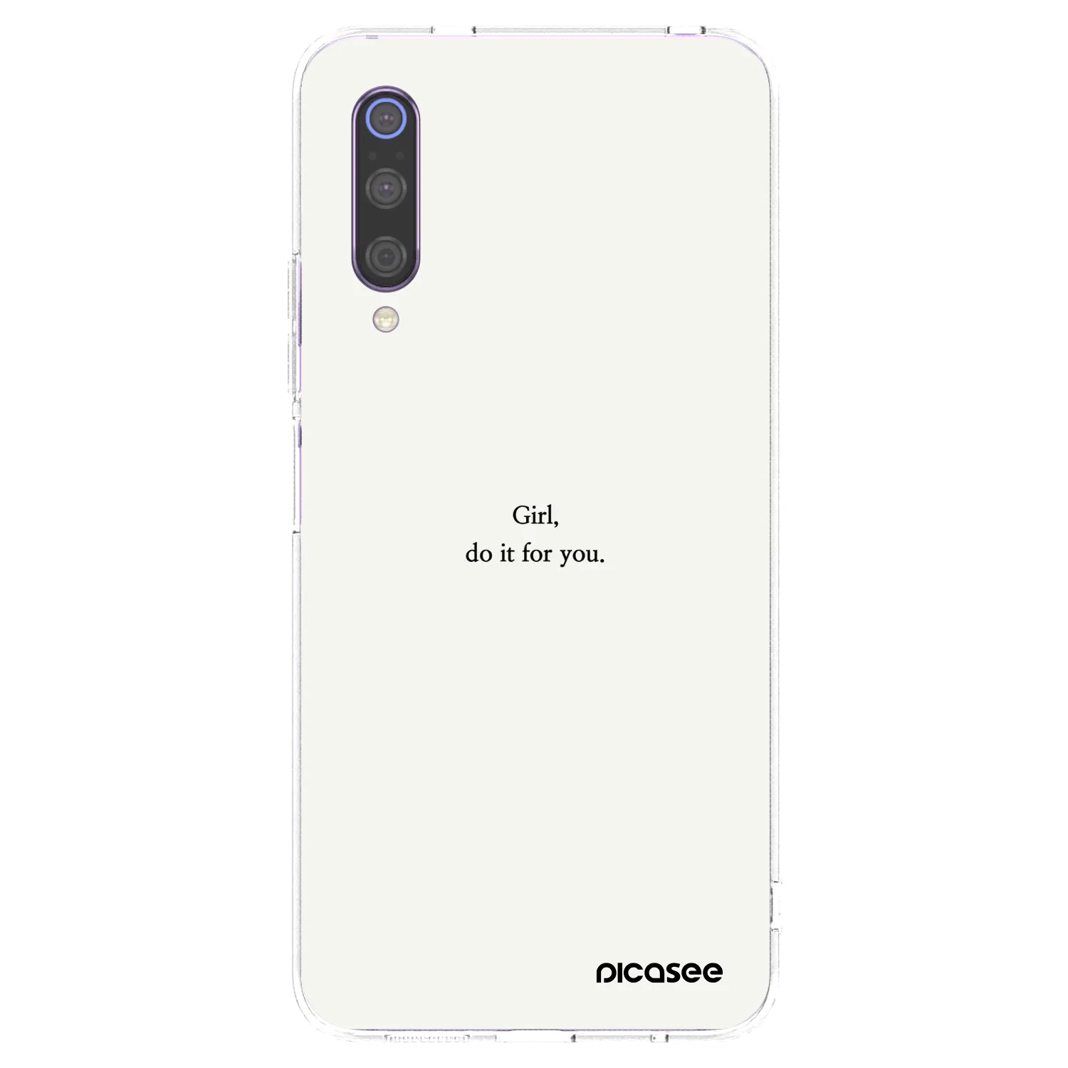 Picasee silikonska prozirna maskica za Xiaomi Mi 9 - Girl, do it for you