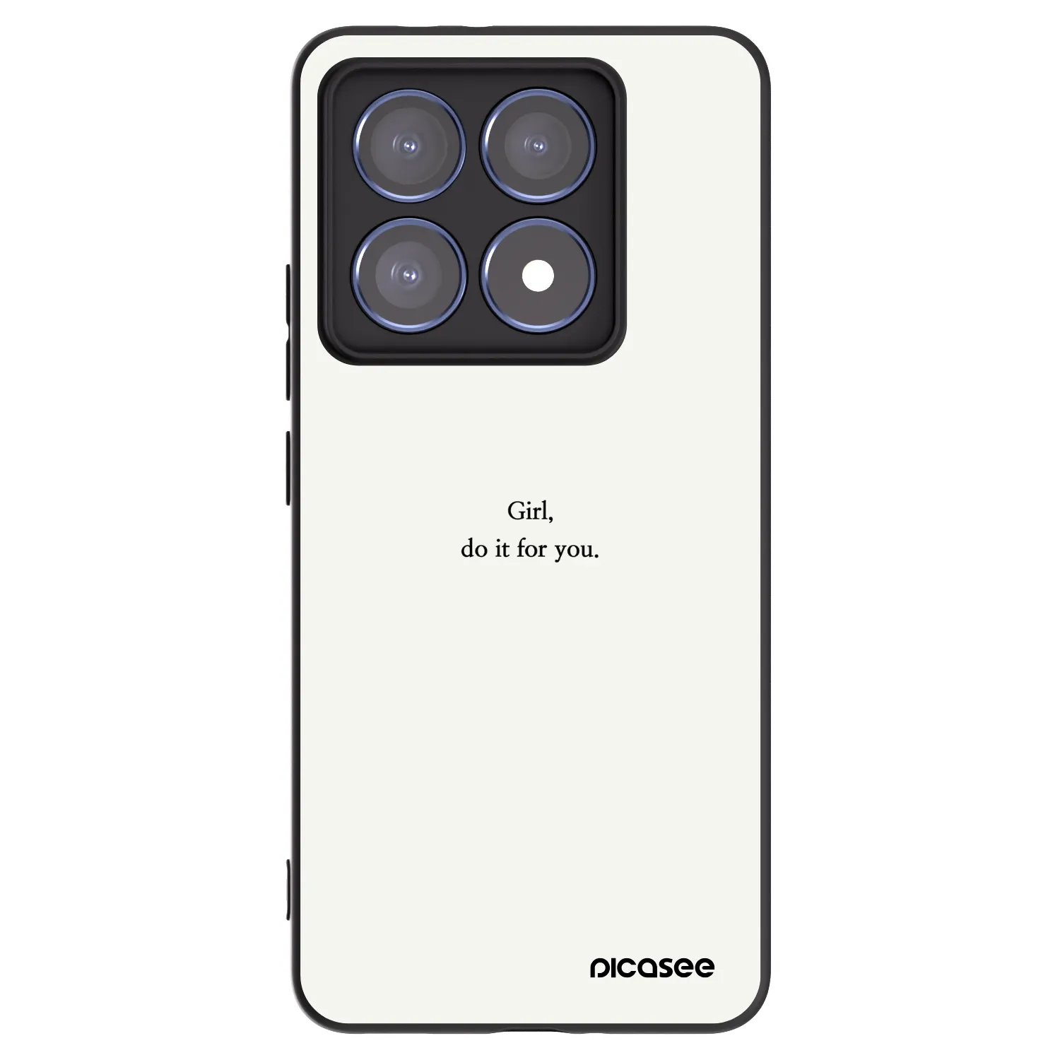 Picasee crna silikonska maskica za Xiaomi 14T Pro - Girl, do it for you