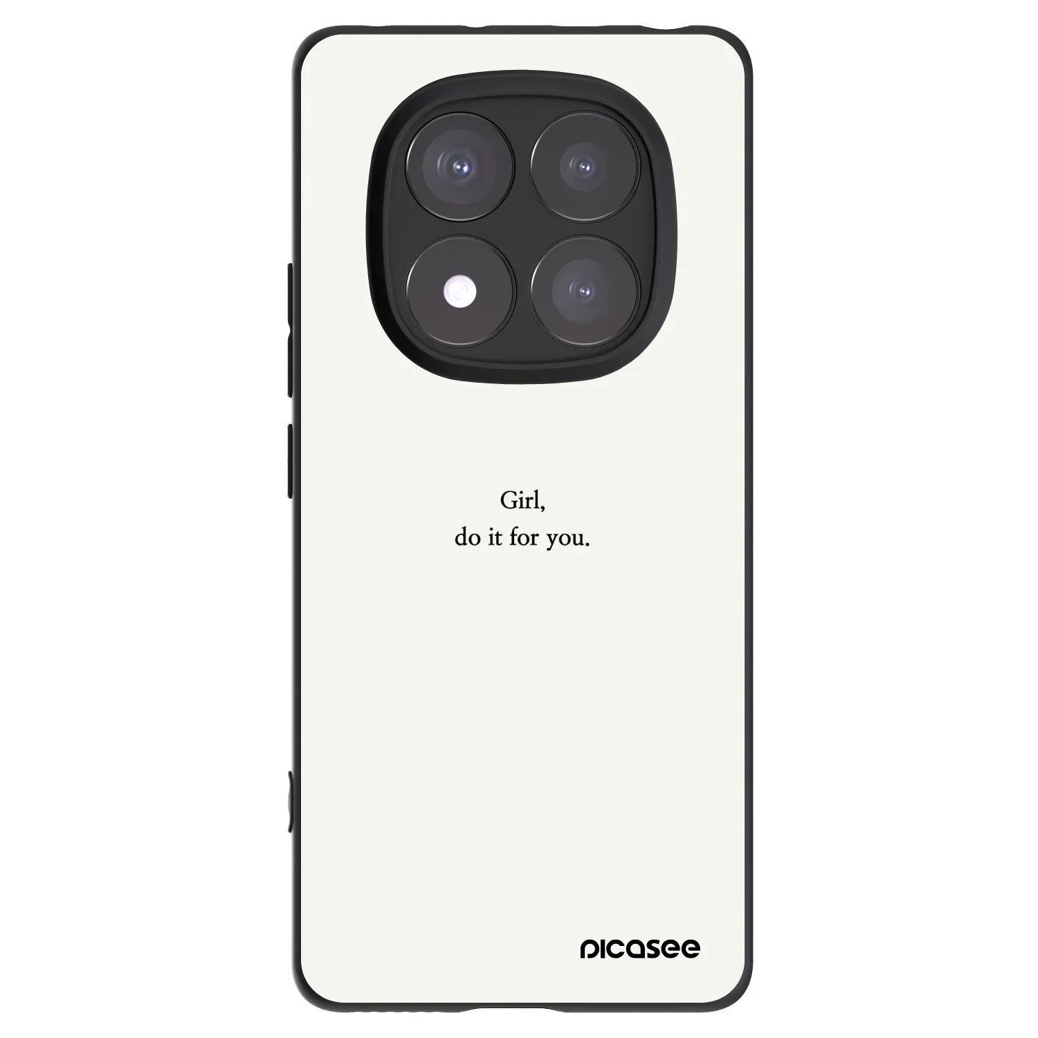 Picasee crna silikonska maskica za Xiaomi Redmi Note 14 Pro+ 5G - Girl, do it for you