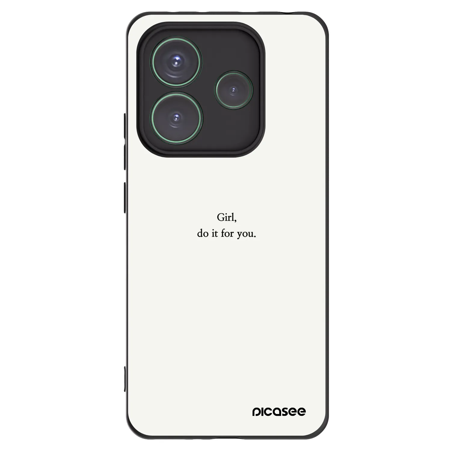 Picasee crna silikonska maskica za Xiaomi Redmi Note 14 5G - Girl, do it for you