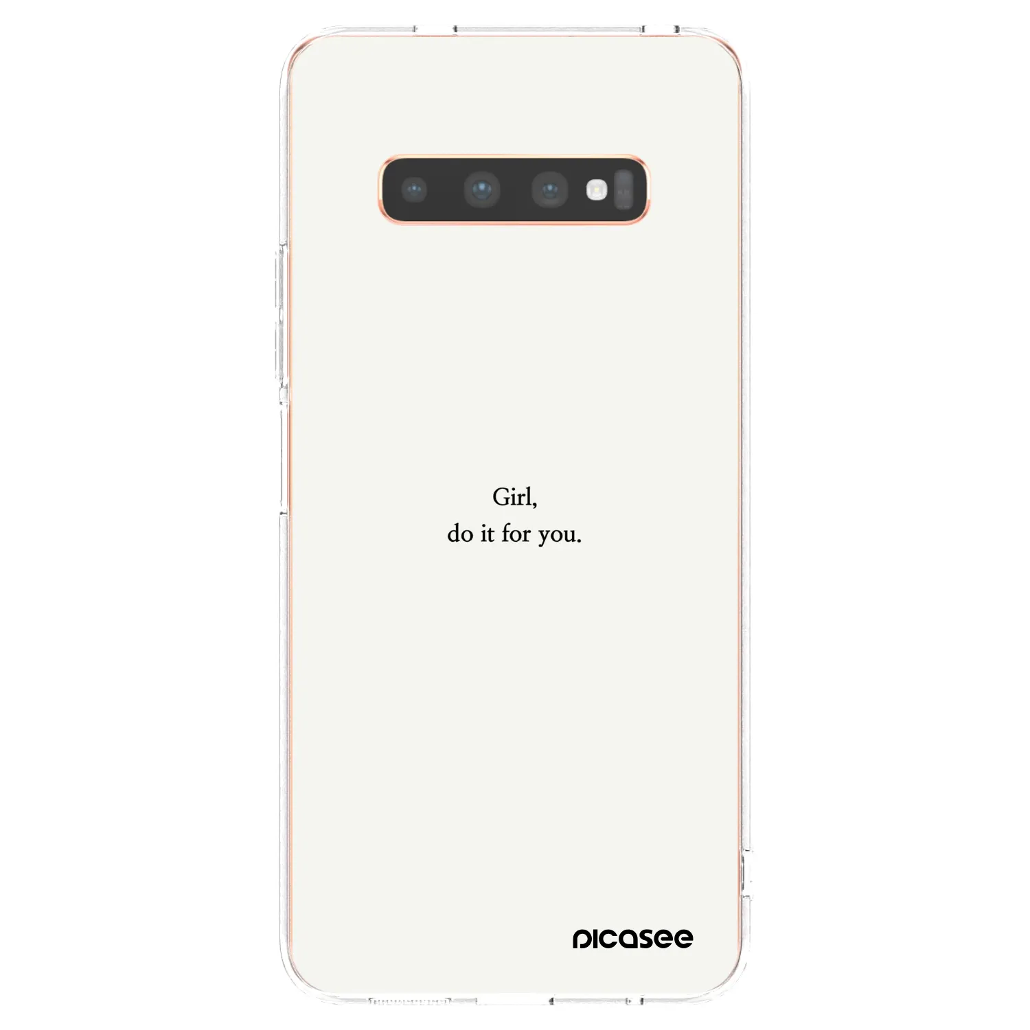Picasee silikonska prozirna maskica za Samsung Galaxy S10 Plus G975 - Girl, do it for you
