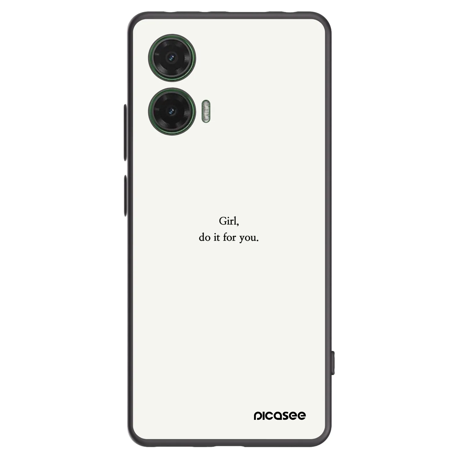 Picasee crna silikonska maskica za Motorola Moto G35 5G - Girl, do it for you