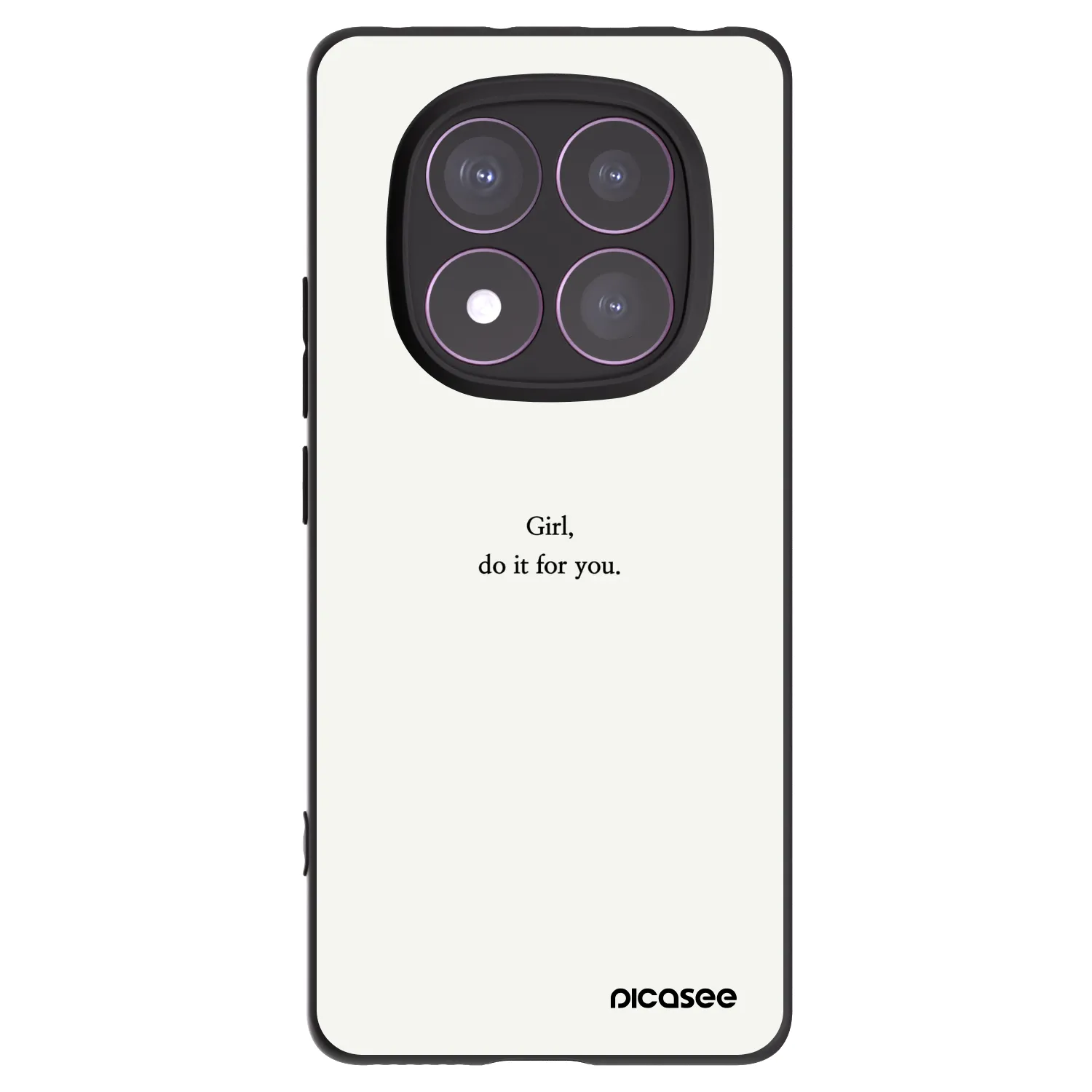 Picasee crna silikonska maskica za Xiaomi Redmi Note 14 Pro 4G - Girl, do it for you