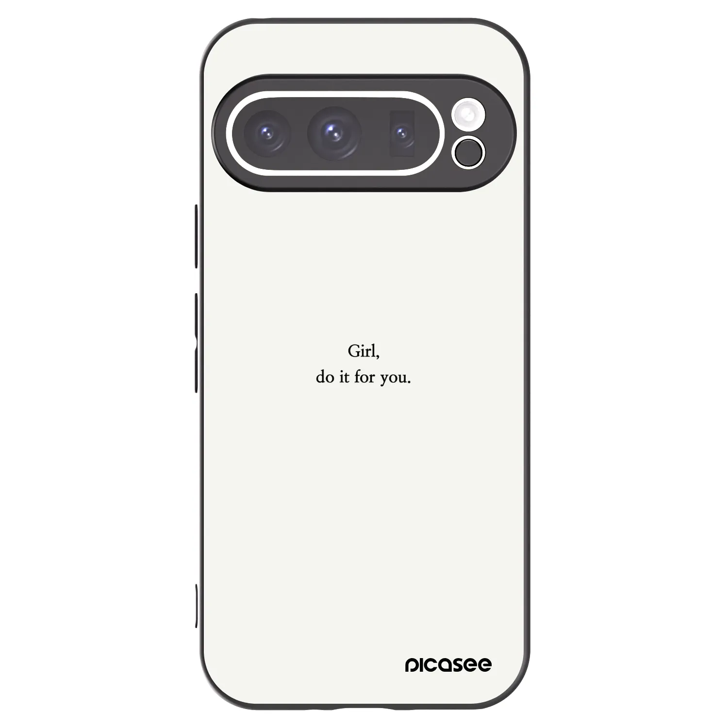 Picasee crna silikonska maskica za Google Pixel 9 Pro - Girl, do it for you
