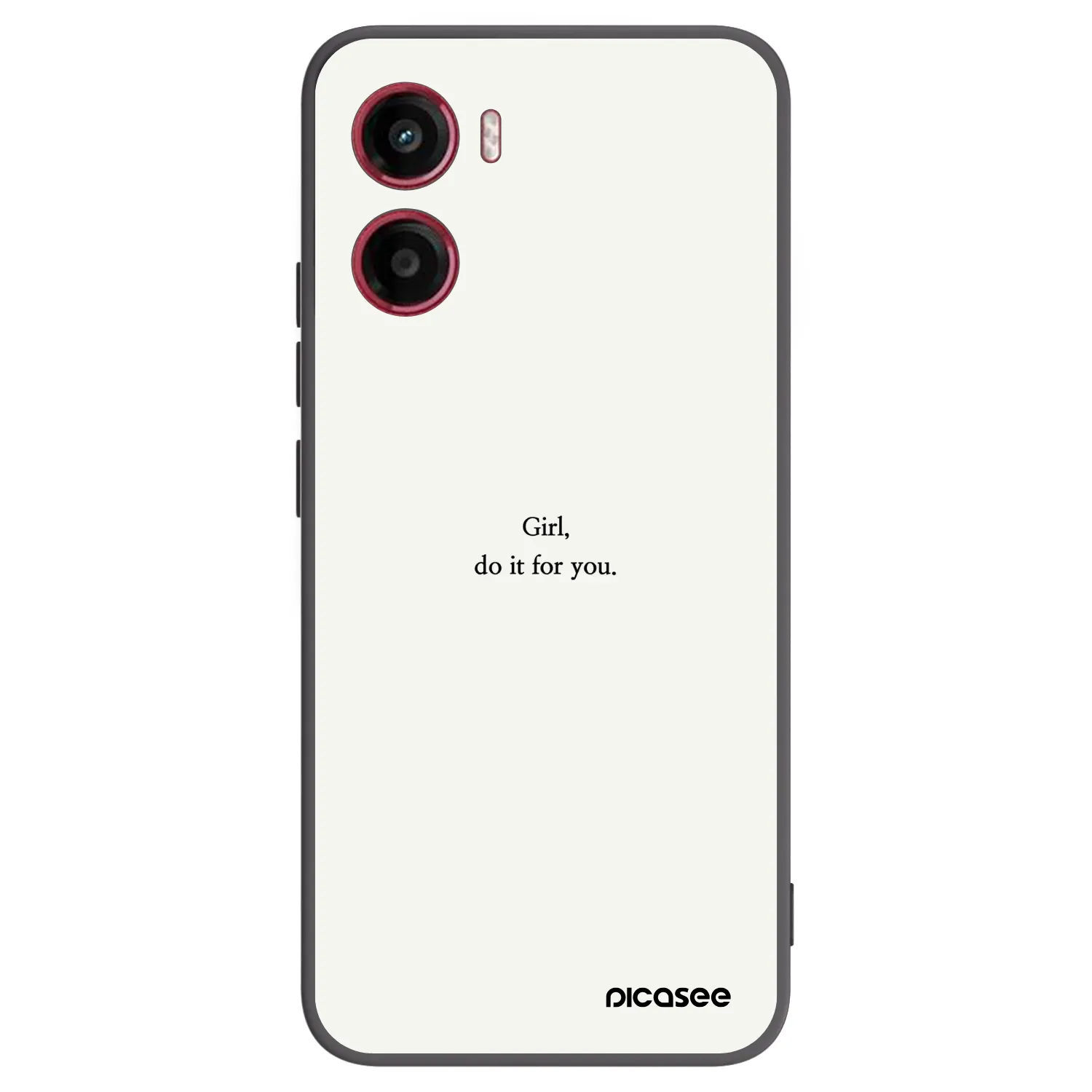 Picasee crna silikonska maskica za Motorola Moto G05 - Girl, do it for you