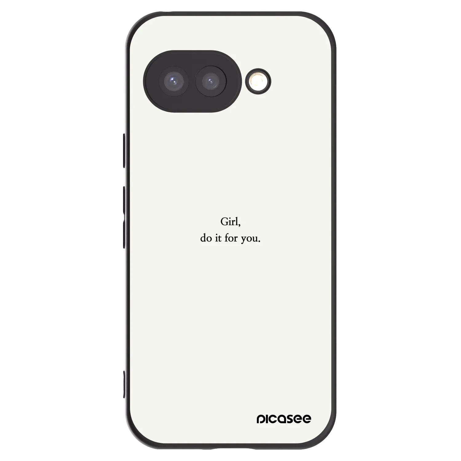Picasee crna silikonska maskica za Google Pixel 9a - Girl, do it for you
