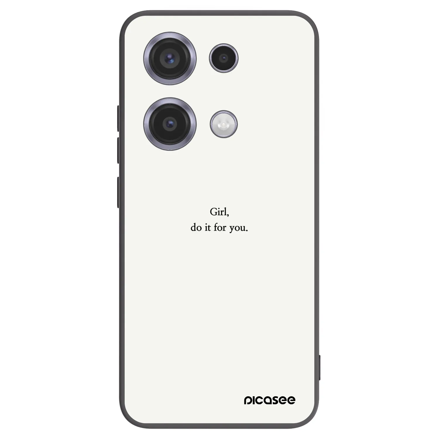 Picasee crna silikonska maskica za Xiaomi Redmi Note 14S - Girl, do it for you