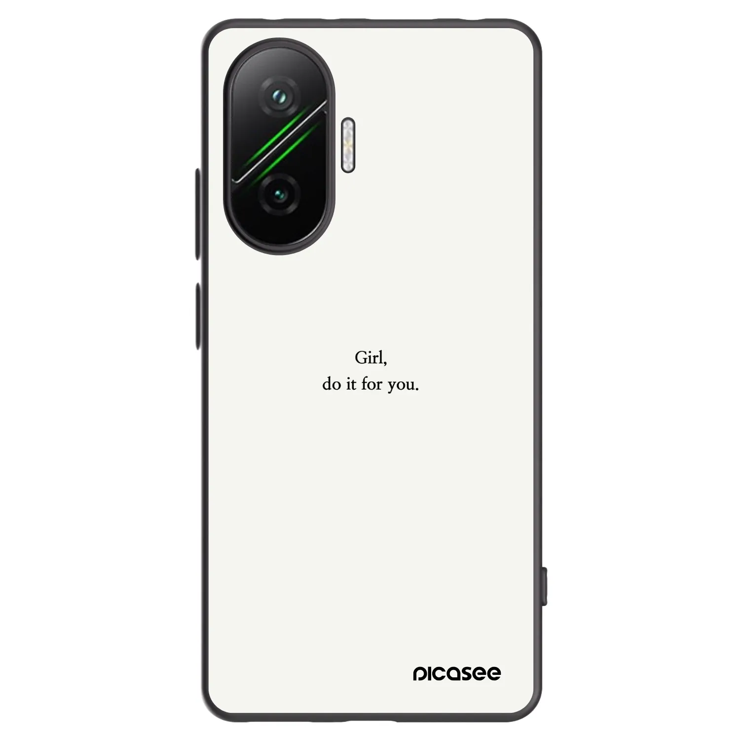 Picasee crna silikonska maskica za Xiaomi Poco F7 5G - Girl, do it for you